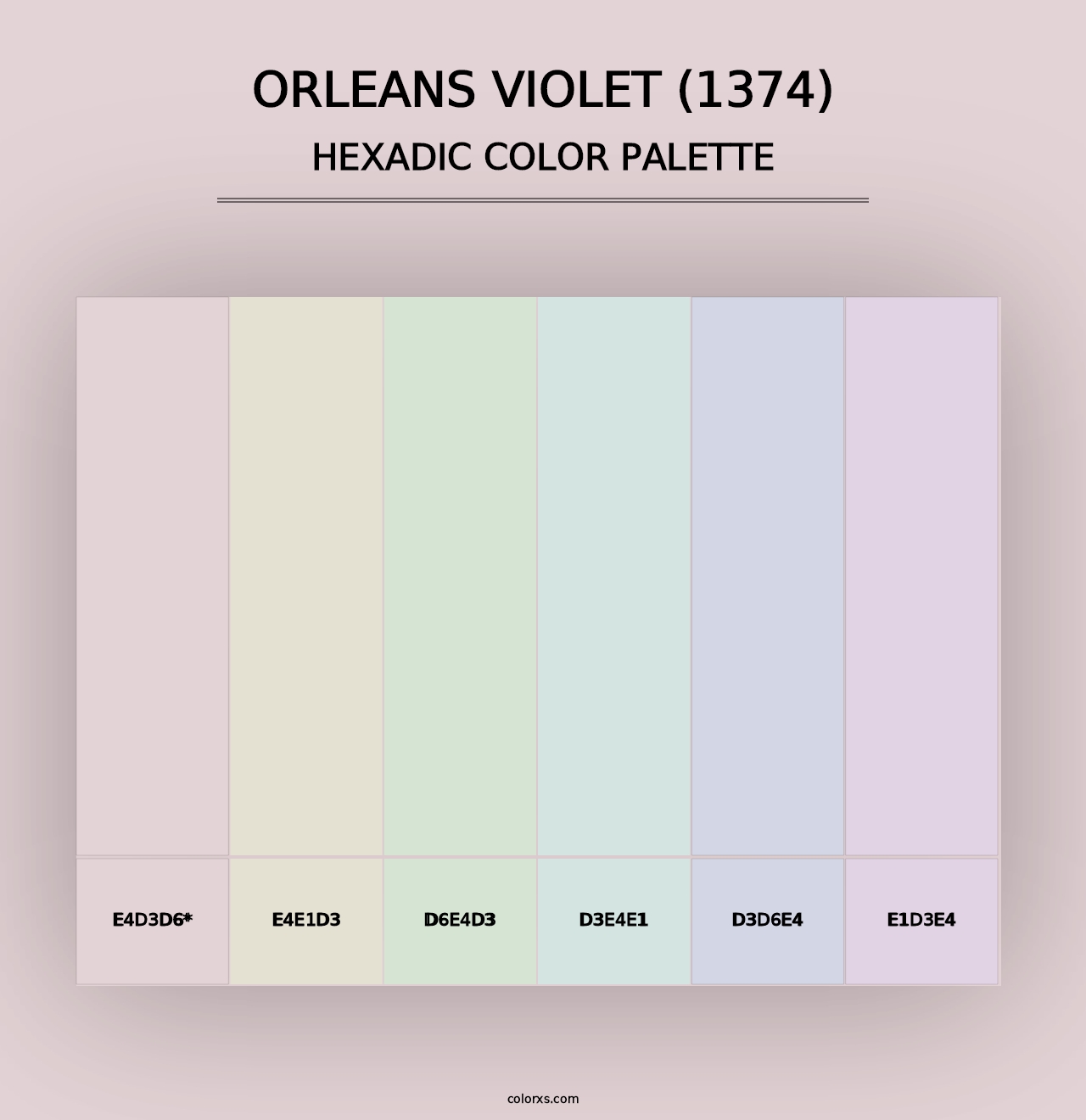 Orleans Violet (1374) - Hexadic Color Palette