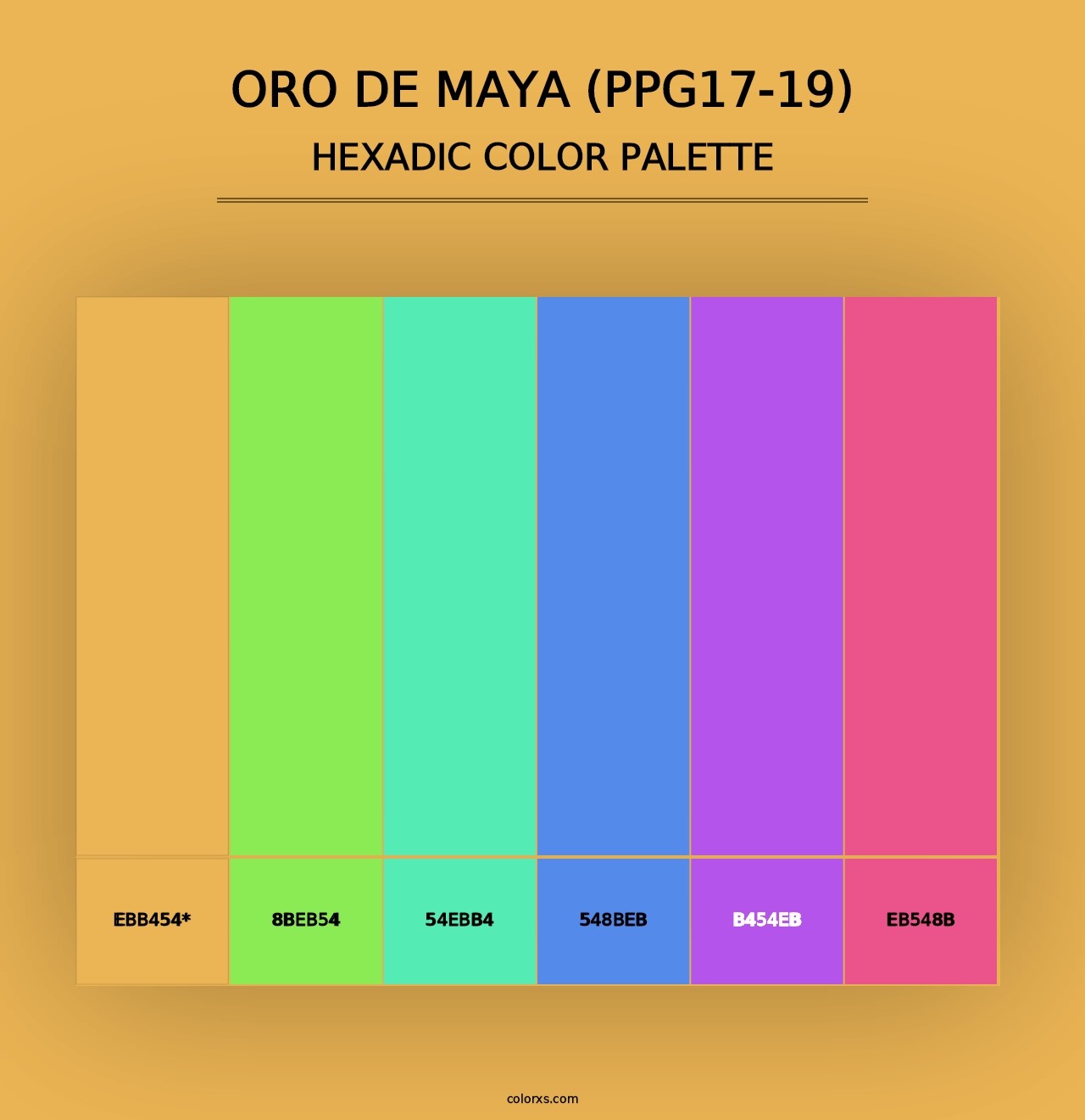 Oro De Maya (PPG17-19) - Hexadic Color Palette