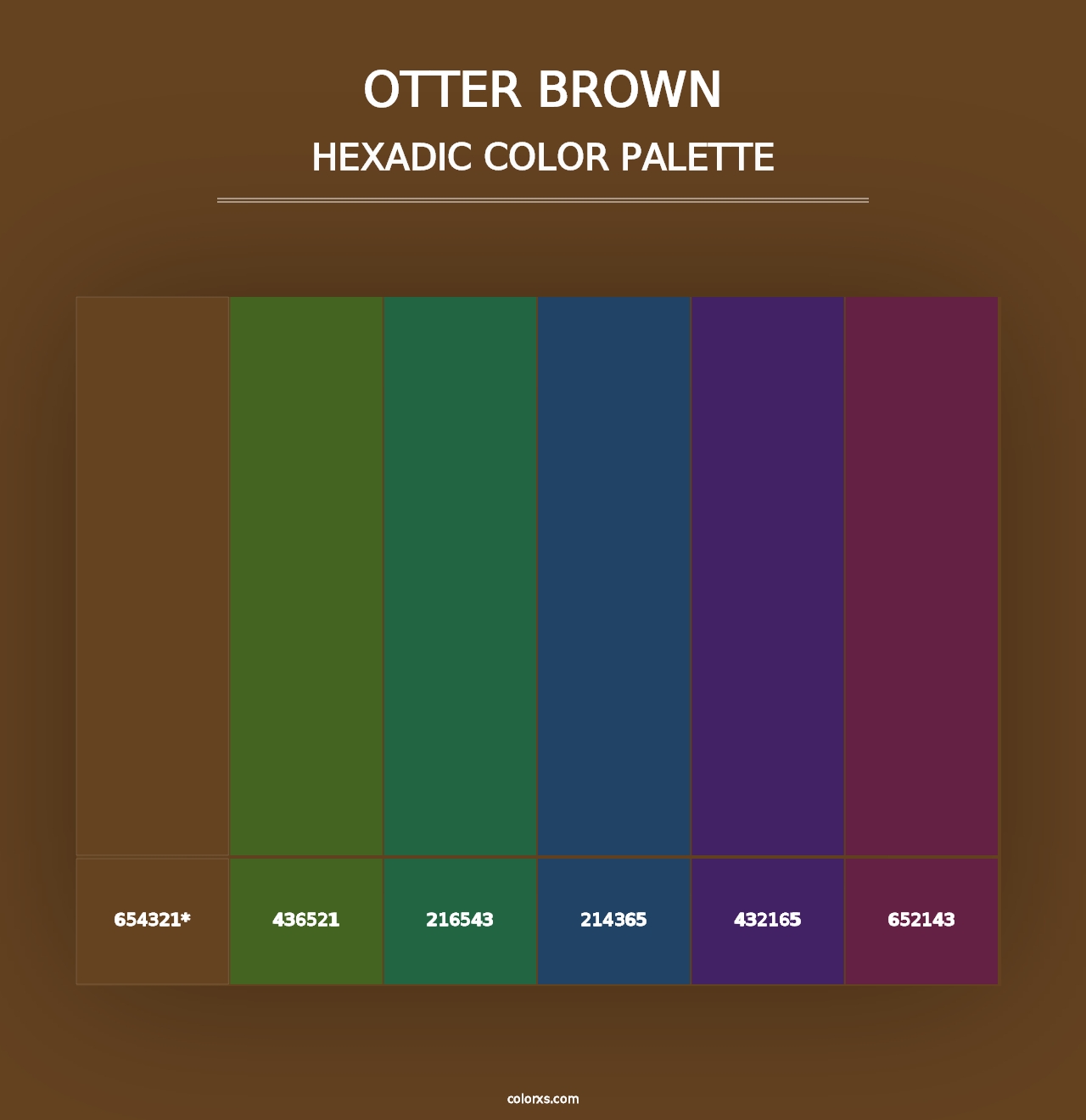 Otter Brown - Hexadic Color Palette