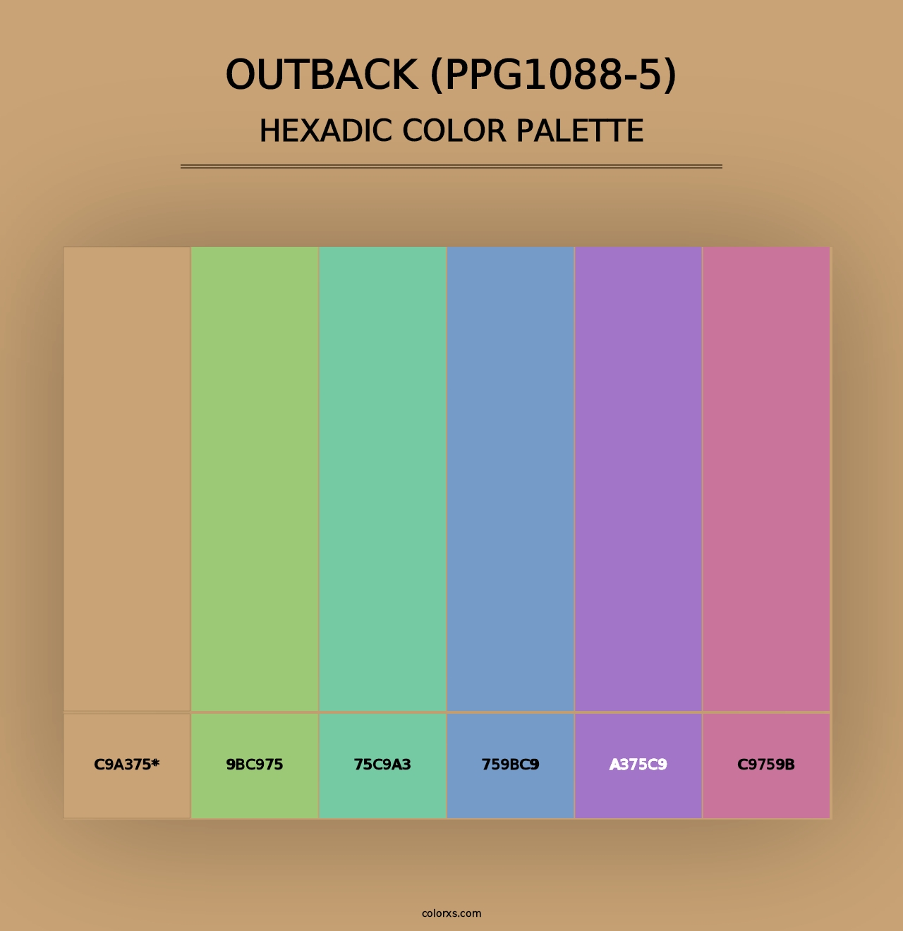 Outback (PPG1088-5) - Hexadic Color Palette