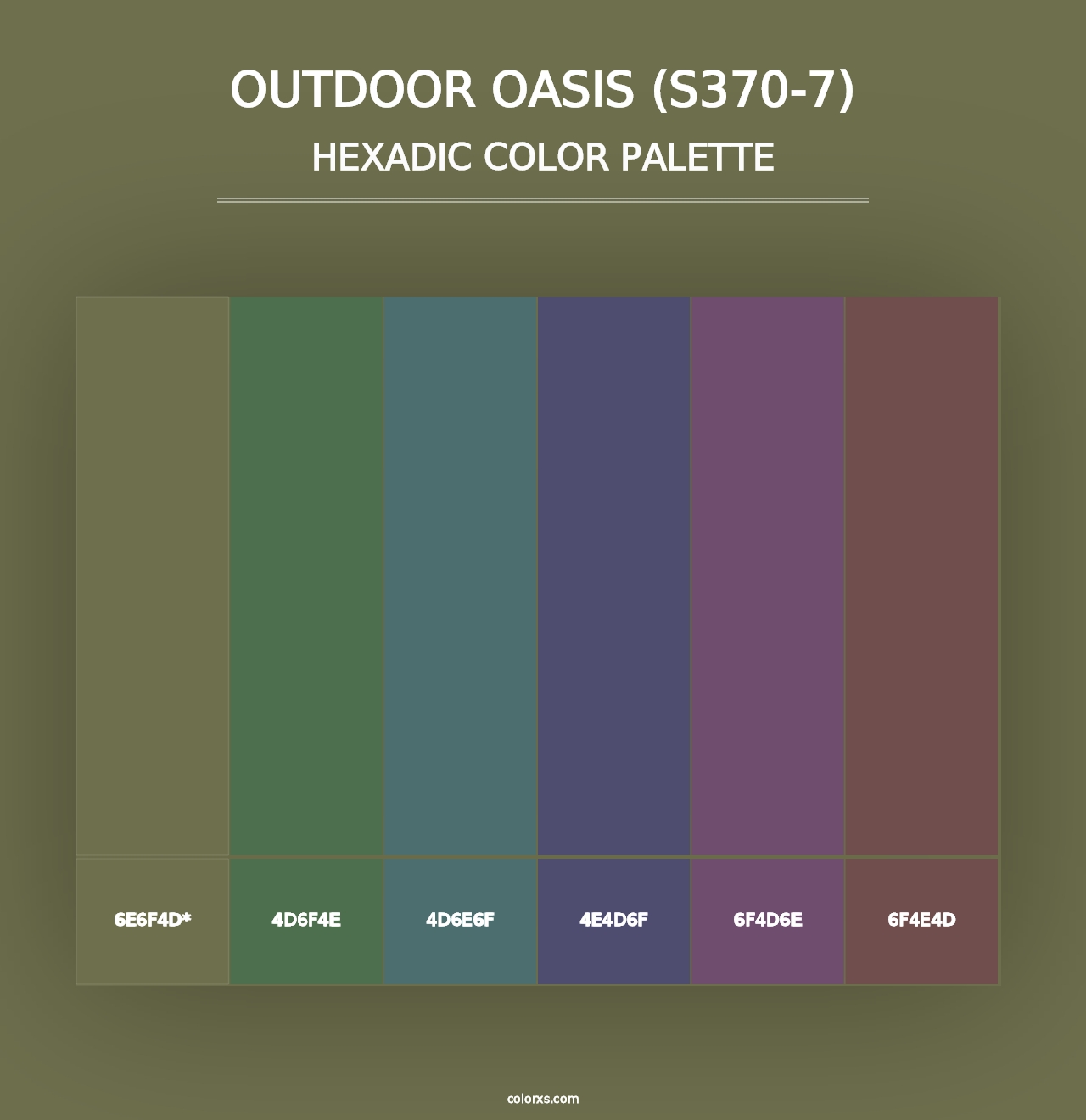 Outdoor Oasis (S370-7) - Hexadic Color Palette