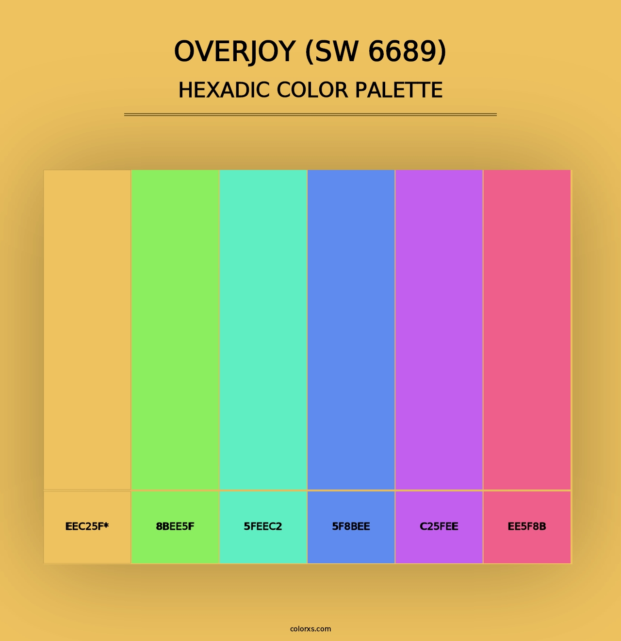 Overjoy (SW 6689) - Hexadic Color Palette