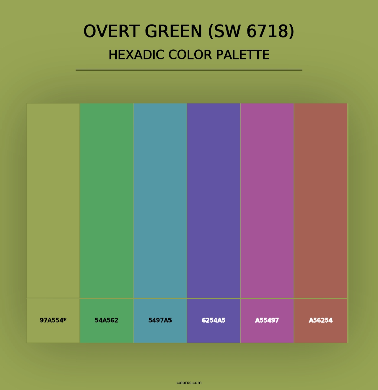 Overt Green (SW 6718) - Hexadic Color Palette