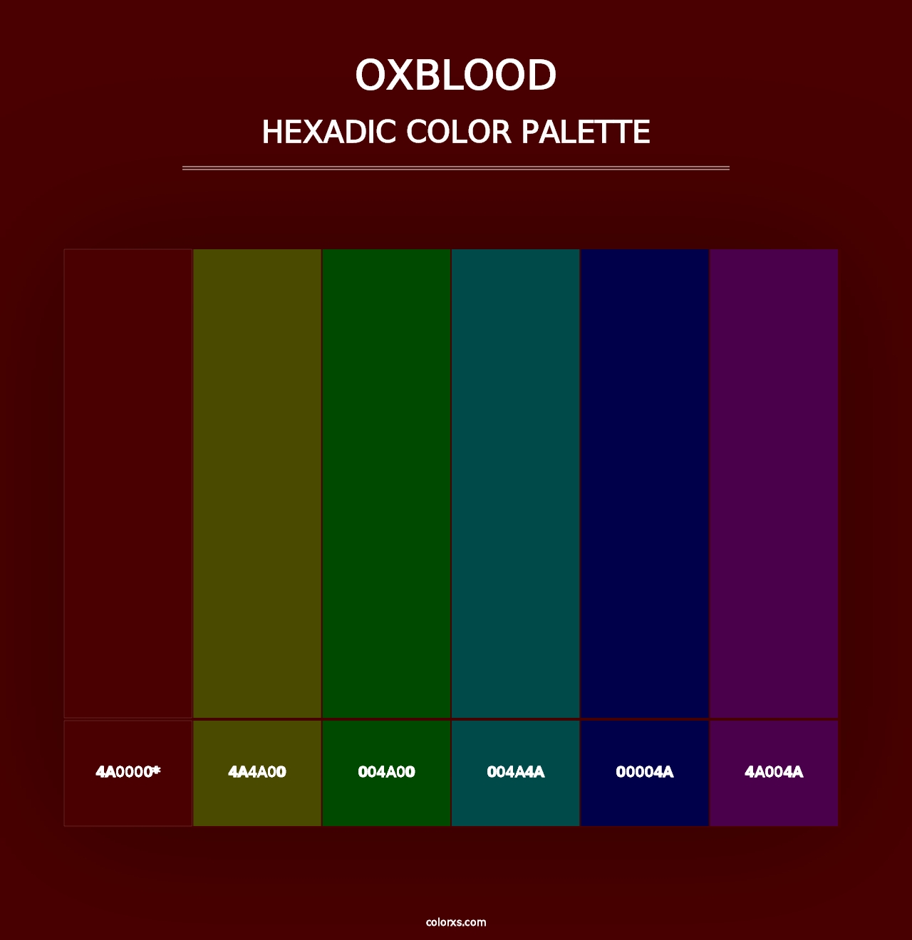 Oxblood - Hexadic Color Palette