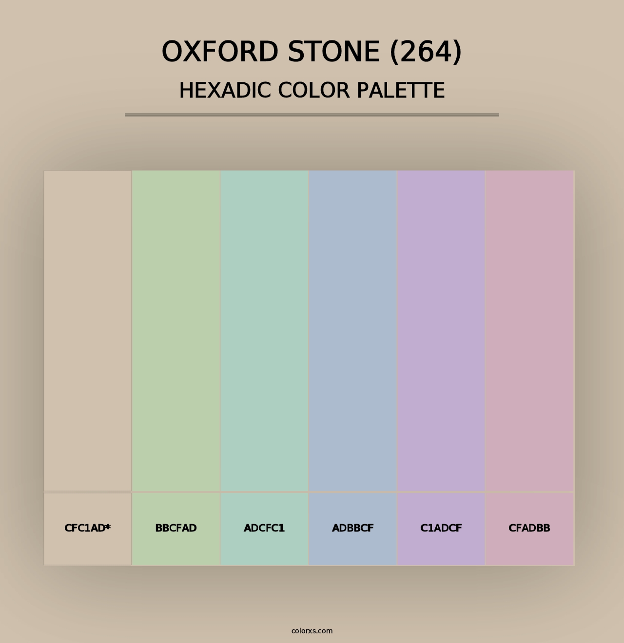 Oxford Stone (264) - Hexadic Color Palette