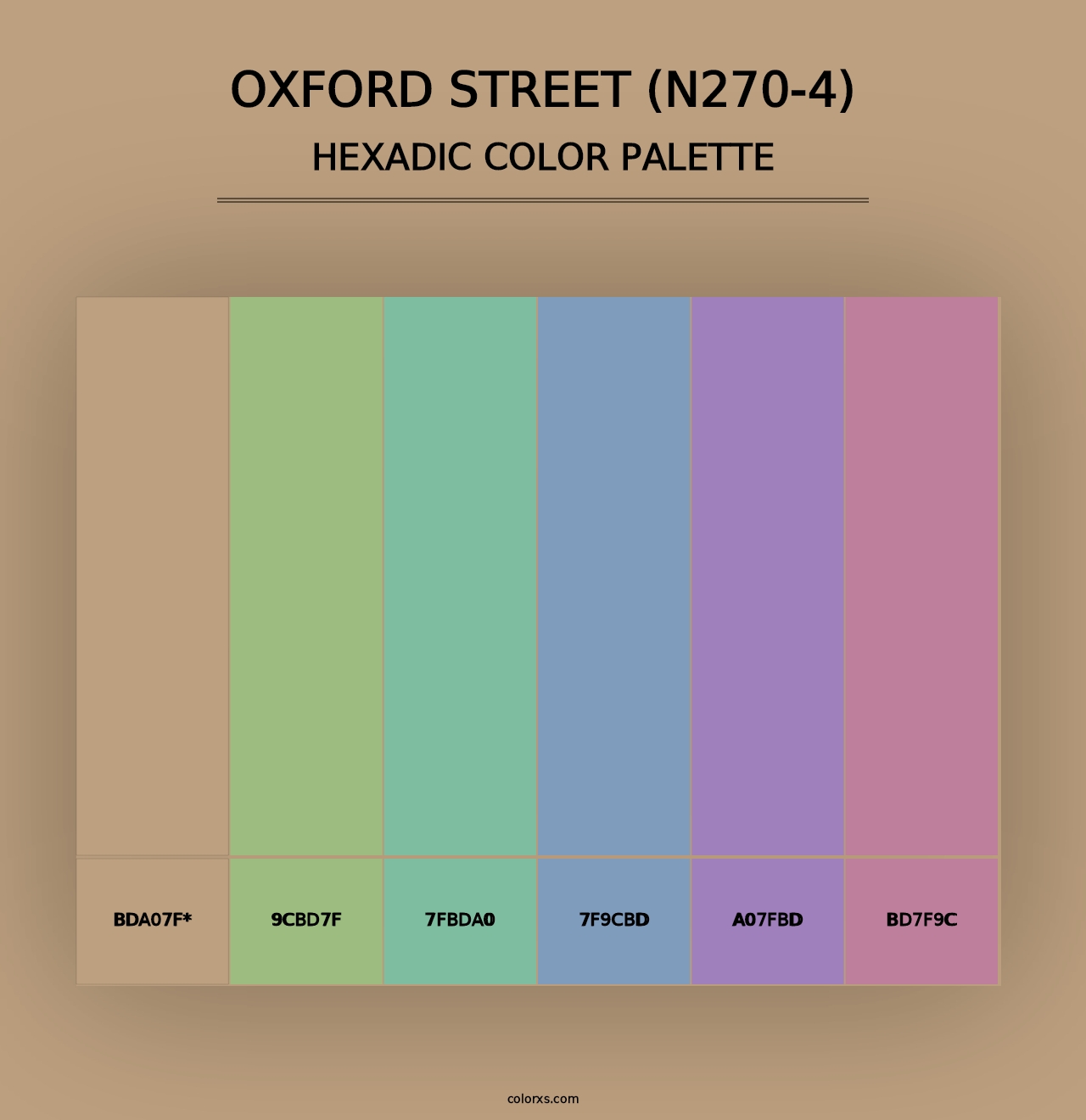 Oxford Street (N270-4) - Hexadic Color Palette