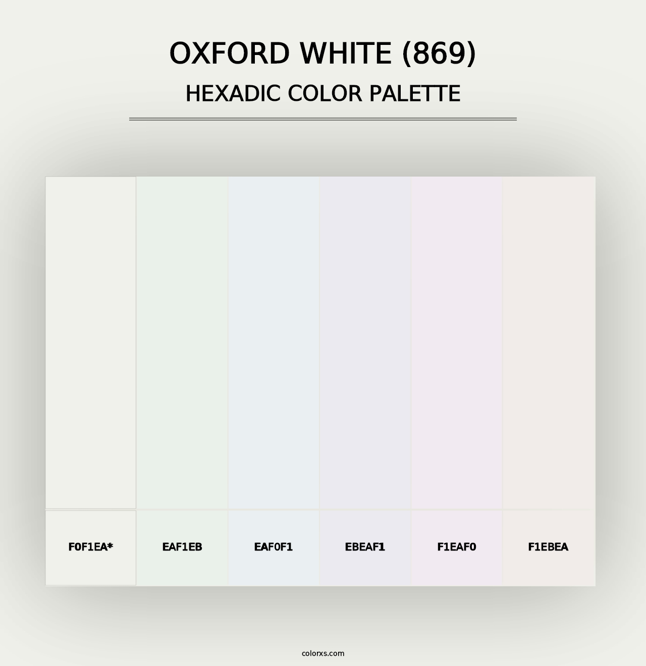 Oxford White (869) - Hexadic Color Palette