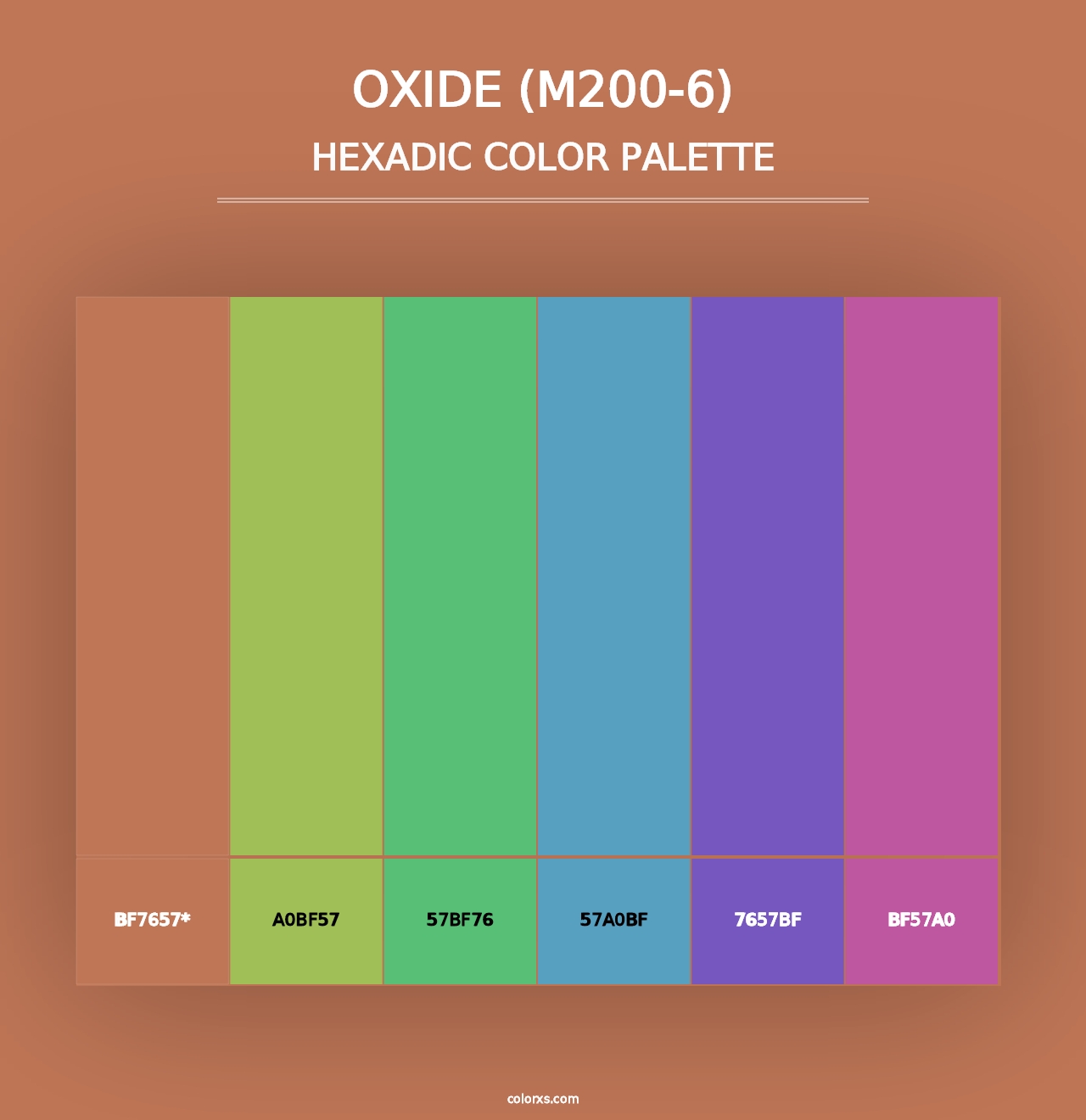 Oxide (M200-6) - Hexadic Color Palette