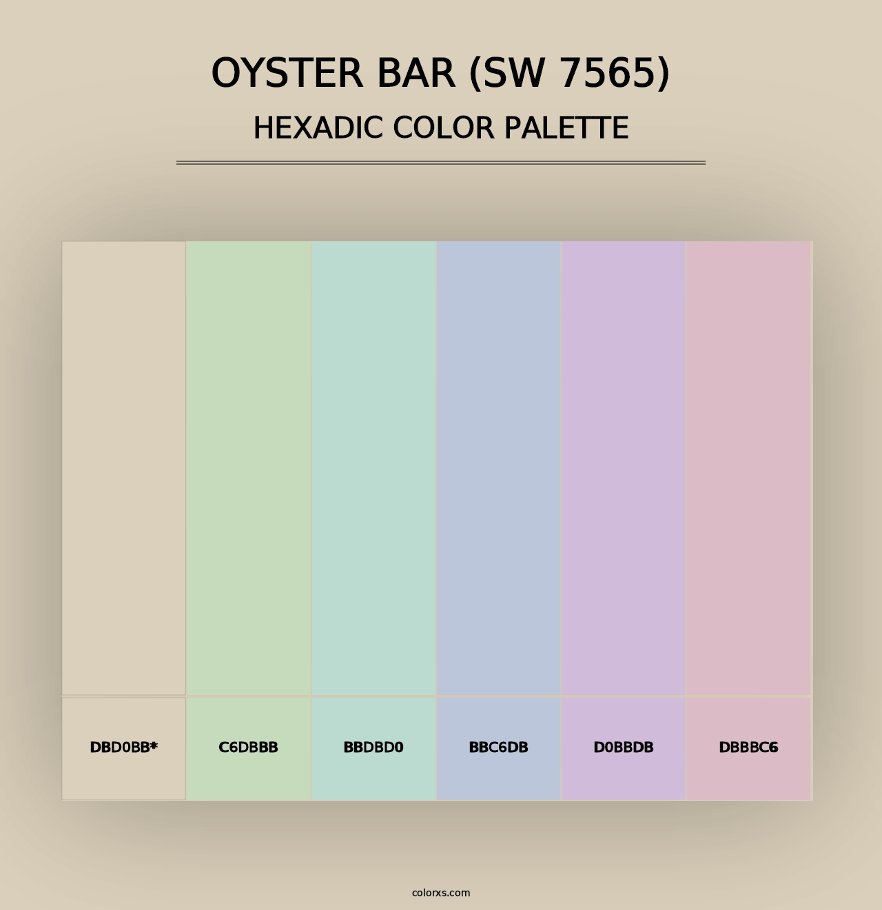 Oyster Bar (SW 7565) - Hexadic Color Palette