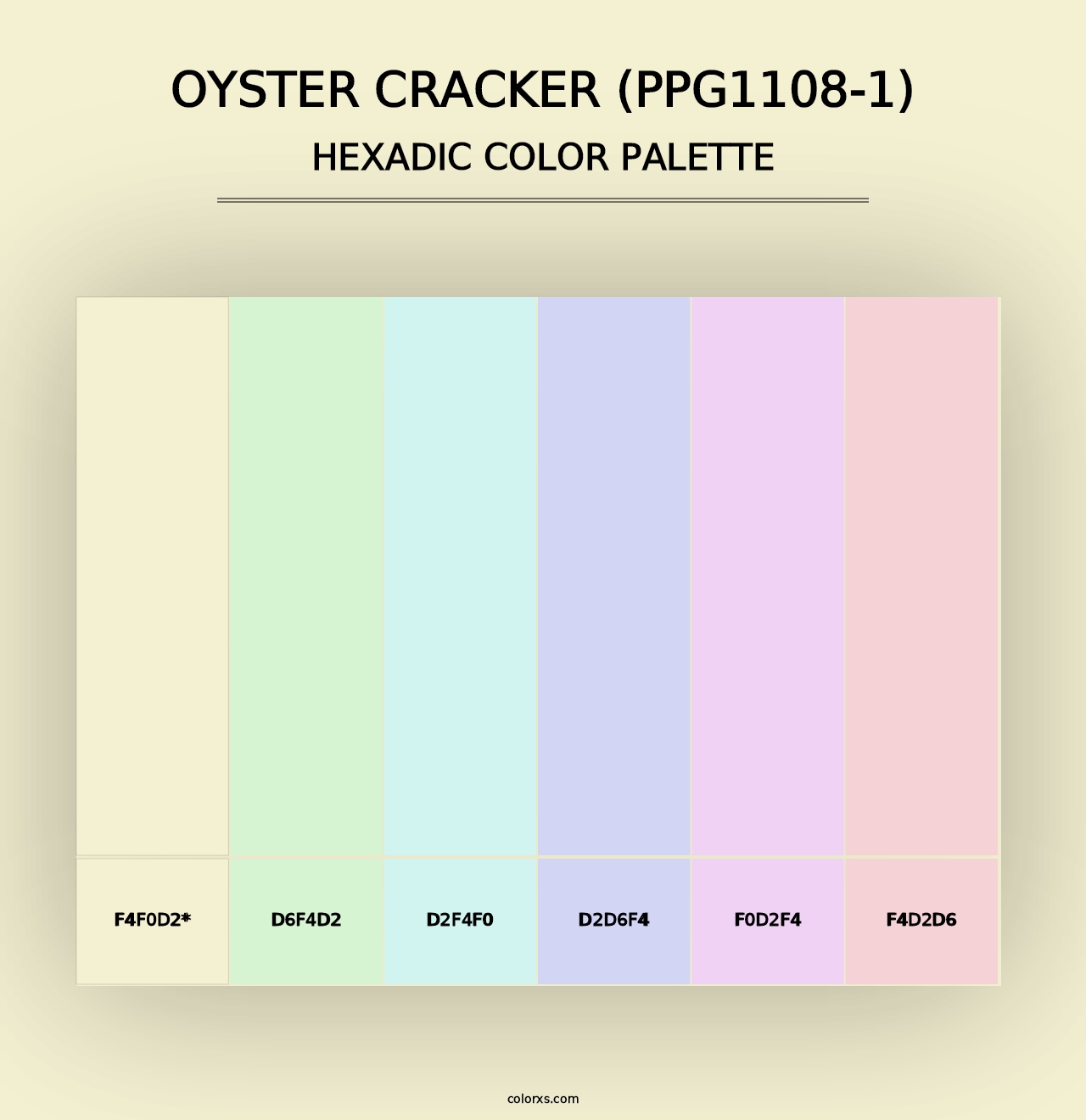 Oyster Cracker (PPG1108-1) - Hexadic Color Palette