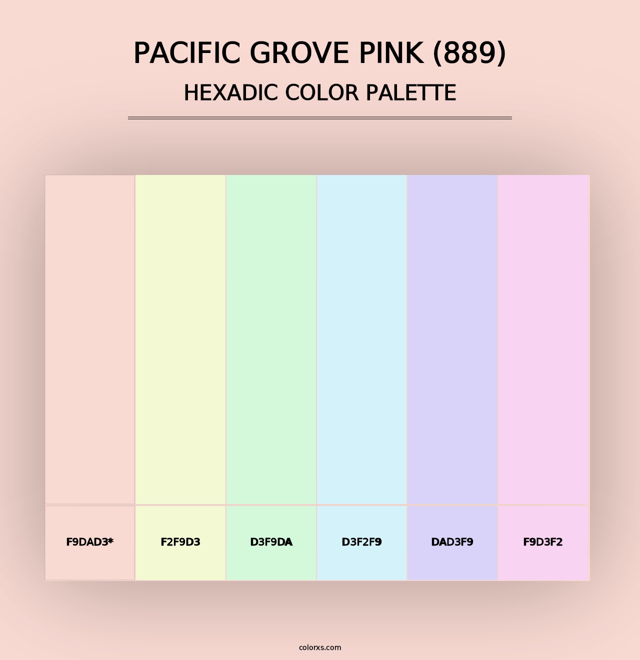 Pacific Grove Pink (889) - Hexadic Color Palette