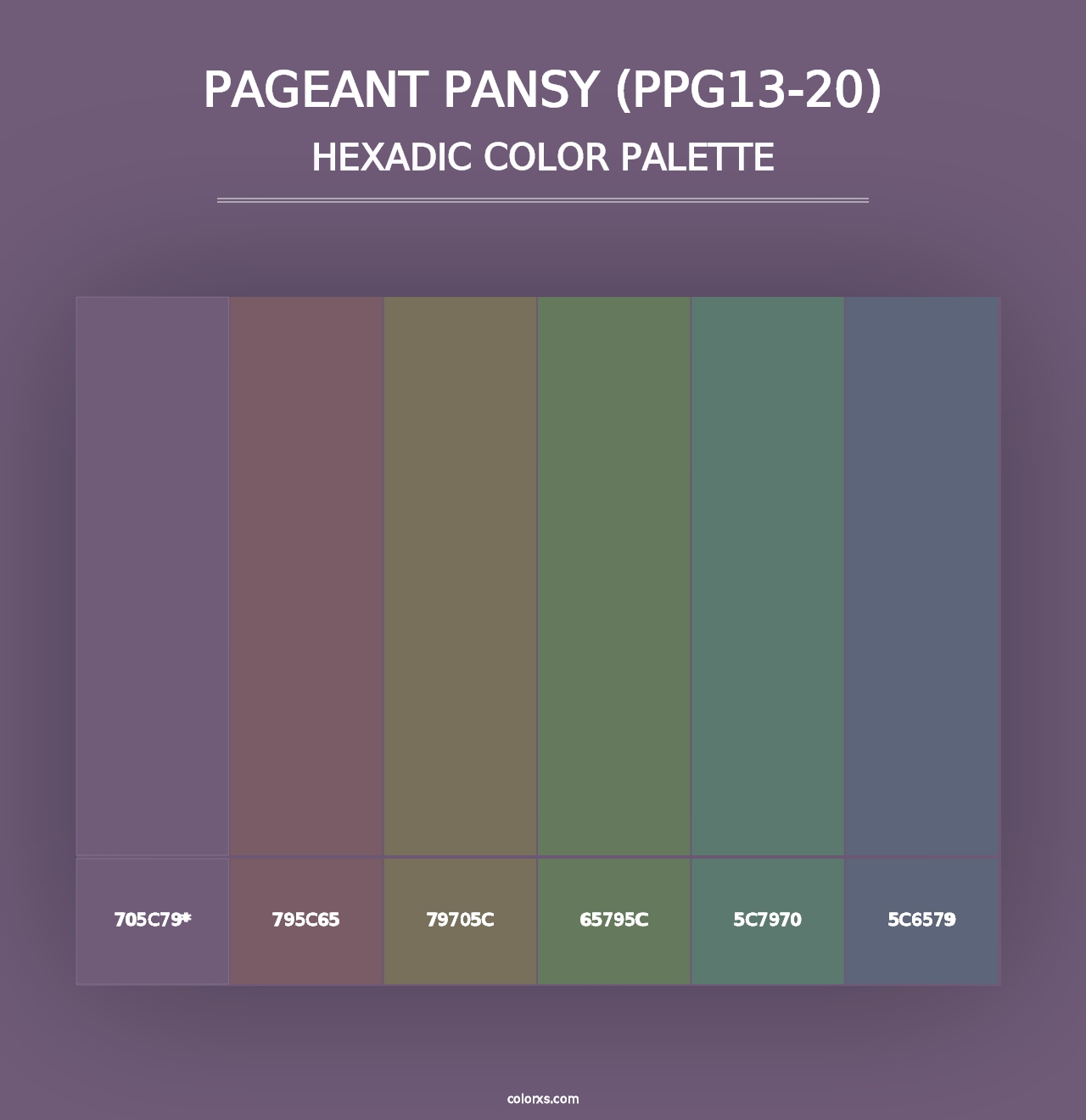 Pageant Pansy (PPG13-20) - Hexadic Color Palette