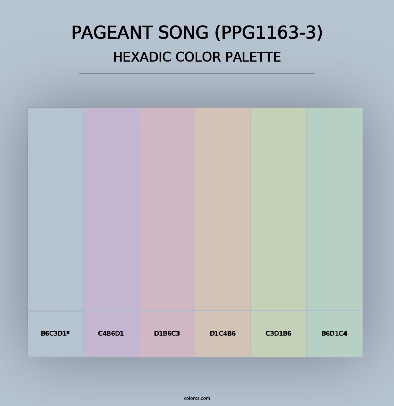 Pageant Song (PPG1163-3) - Hexadic Color Palette