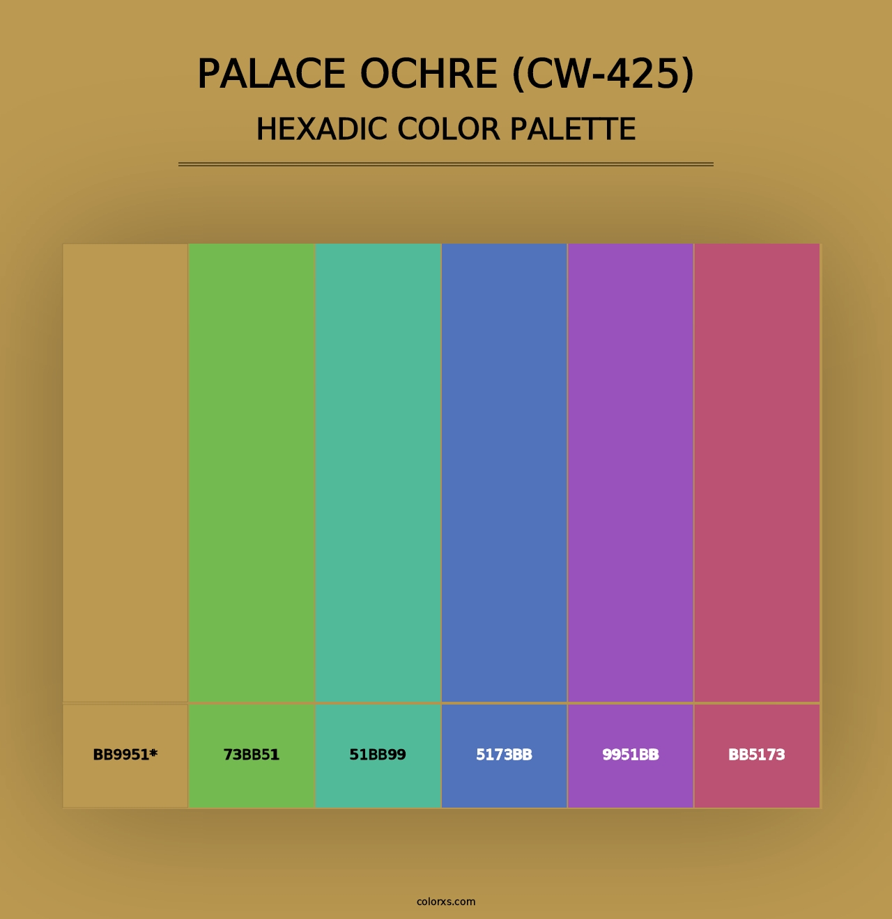 Palace Ochre (CW-425) - Hexadic Color Palette