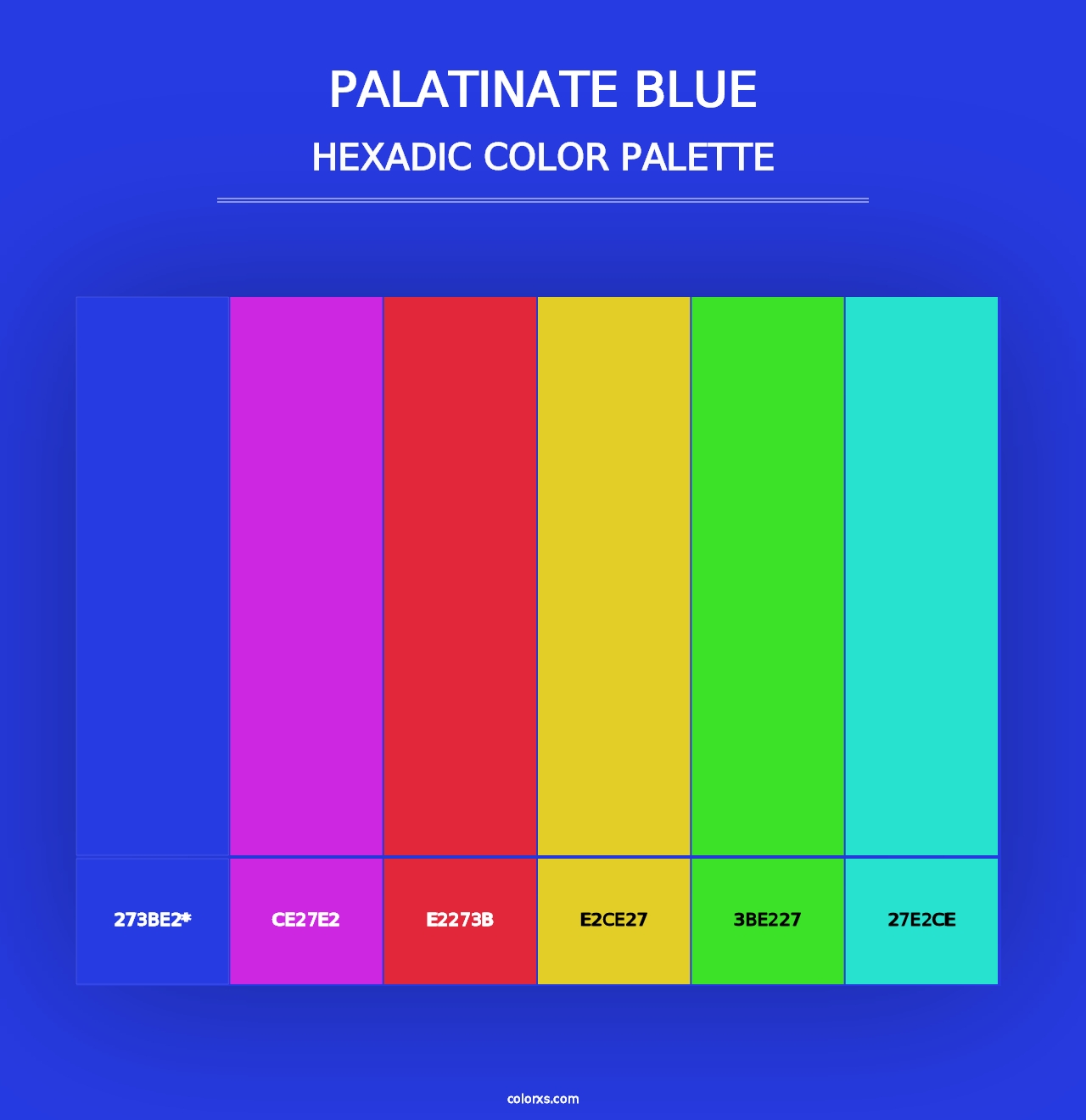 Palatinate Blue - Hexadic Color Palette