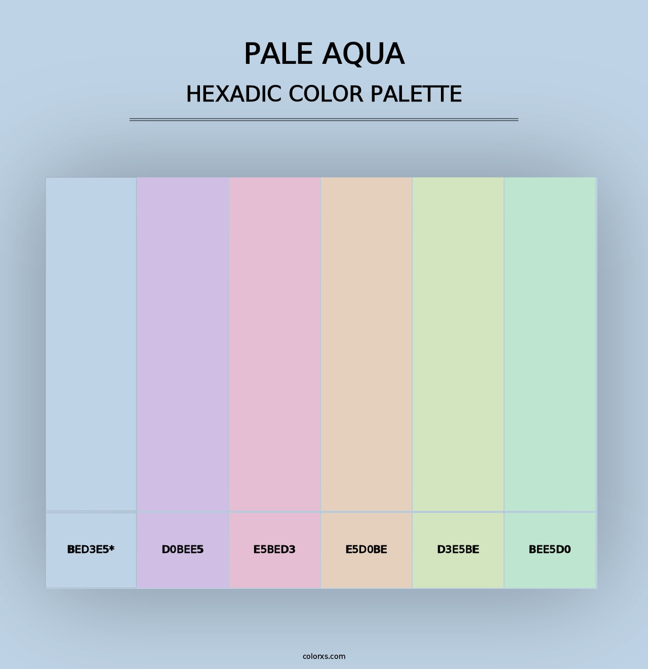 Pale Aqua - Hexadic Color Palette