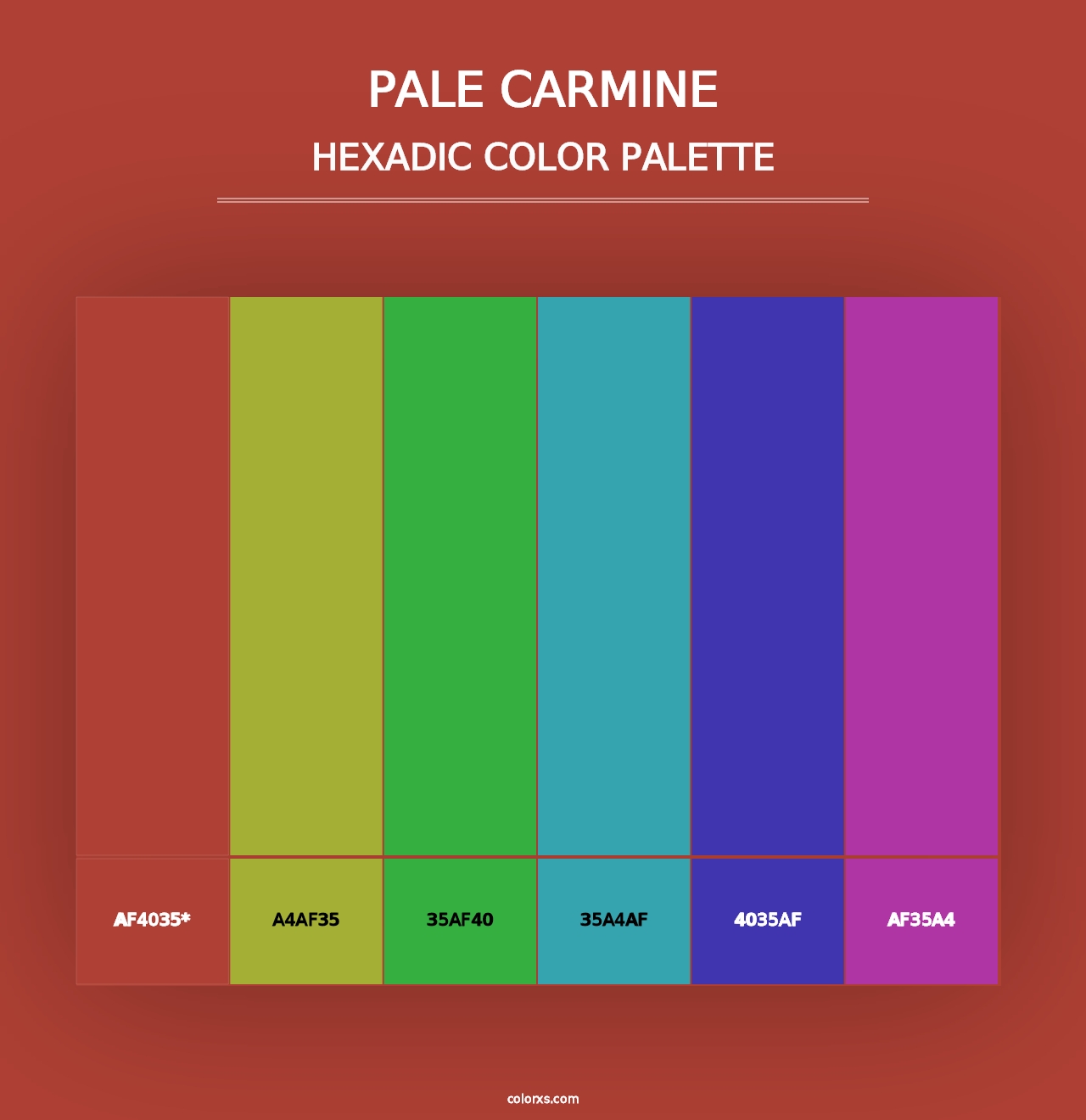 Pale carmine - Hexadic Color Palette