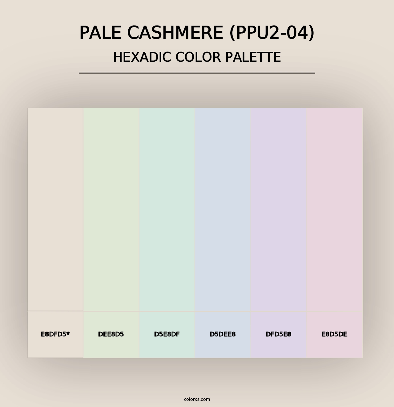 Pale Cashmere (PPU2-04) - Hexadic Color Palette