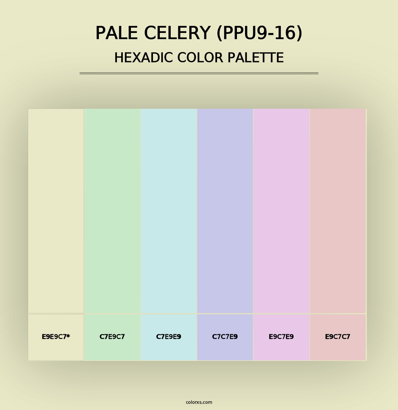 Pale Celery (PPU9-16) - Hexadic Color Palette