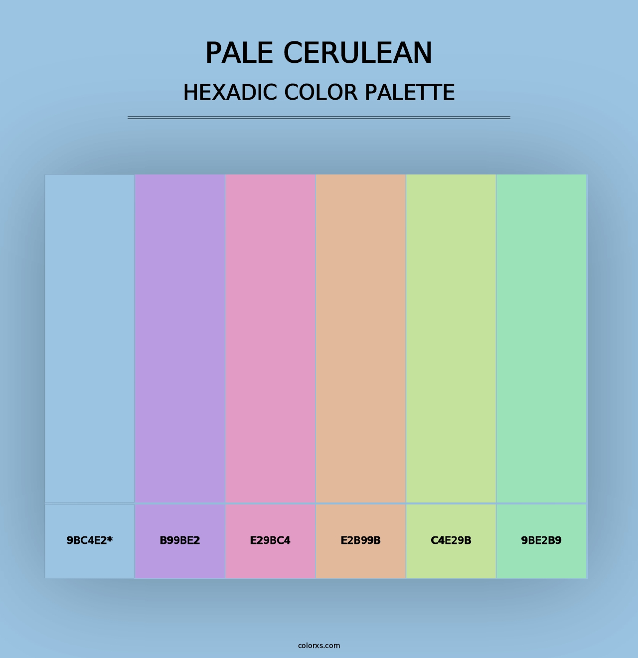 Pale Cerulean - Hexadic Color Palette