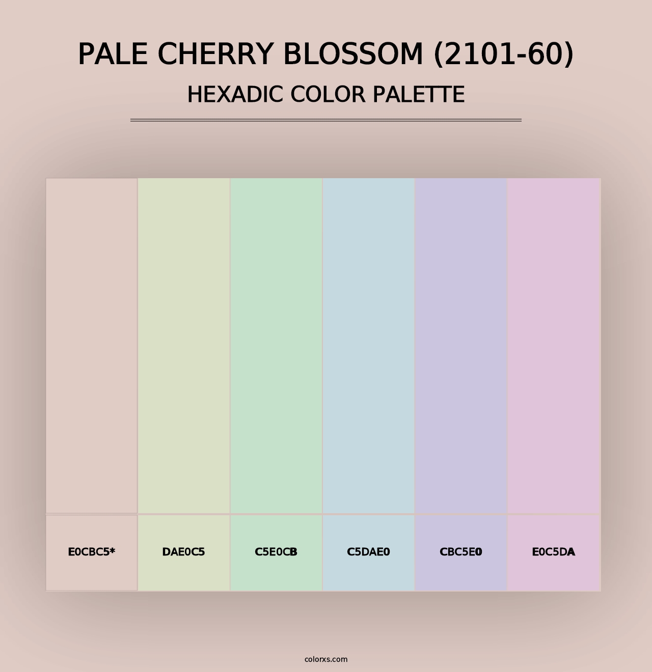 Pale Cherry Blossom (2101-60) - Hexadic Color Palette