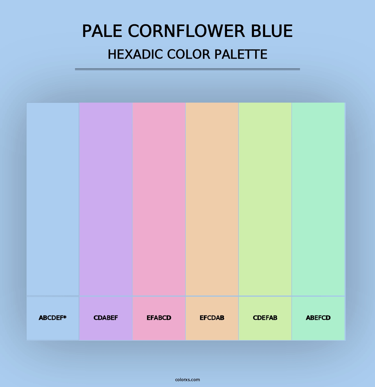 Pale Cornflower Blue - Hexadic Color Palette