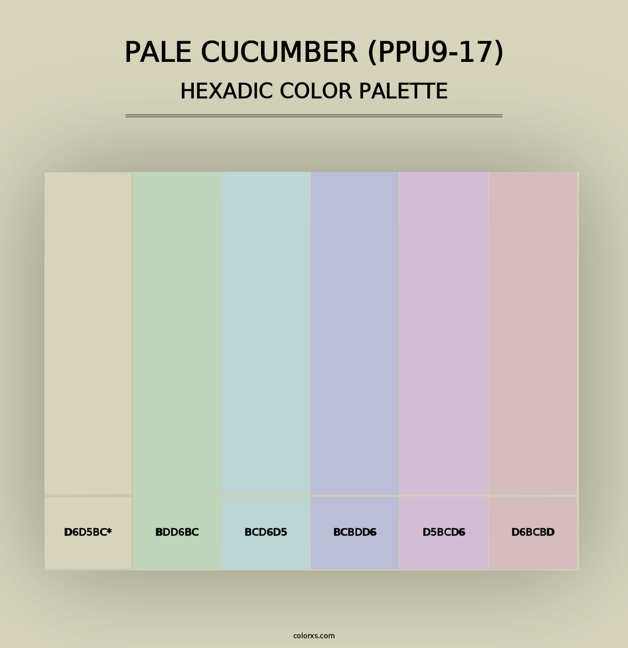 Pale Cucumber (PPU9-17) - Hexadic Color Palette