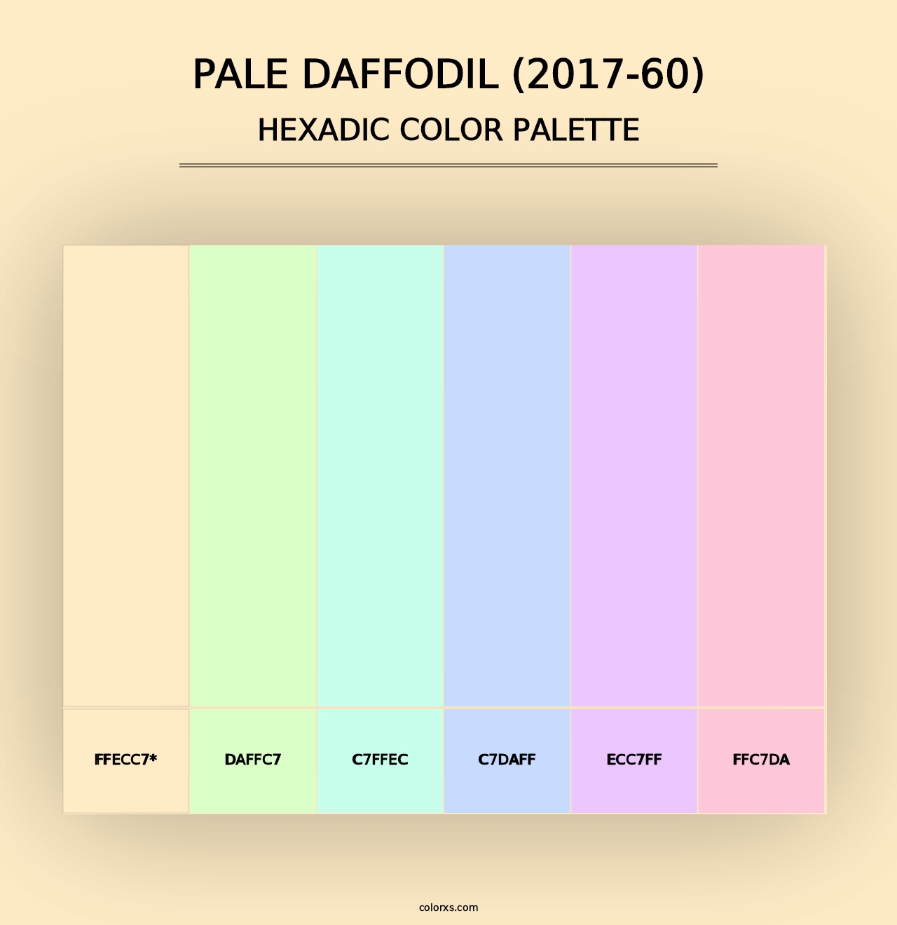 Pale Daffodil (2017-60) - Hexadic Color Palette