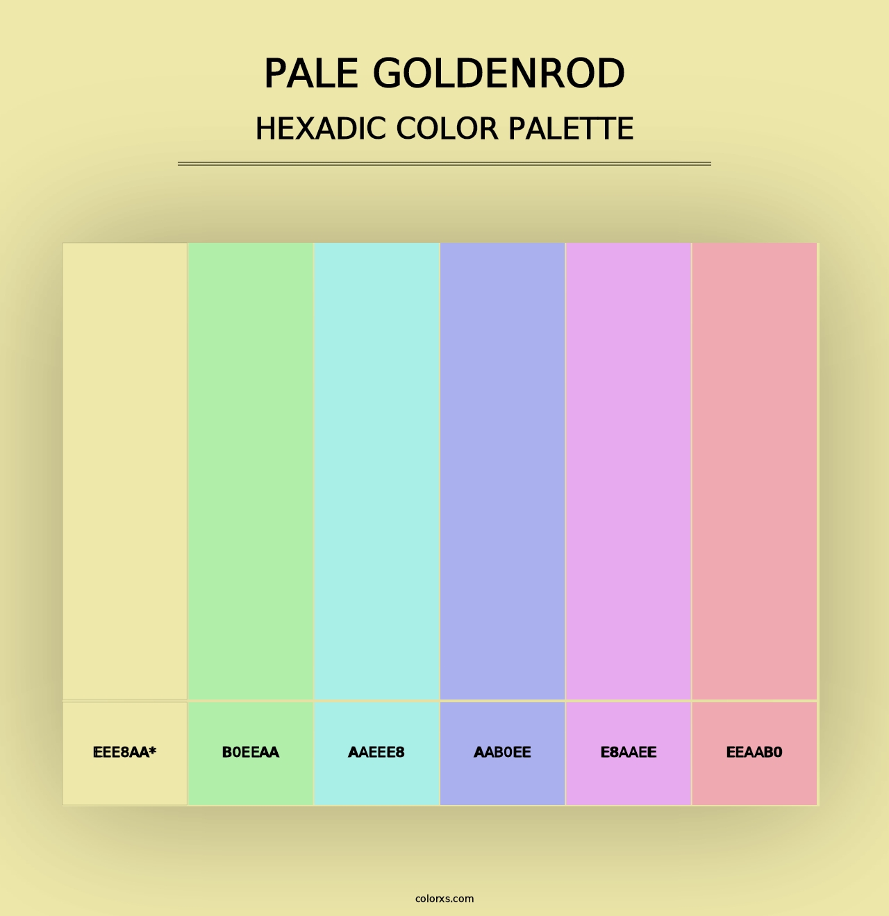 Pale Goldenrod - Hexadic Color Palette