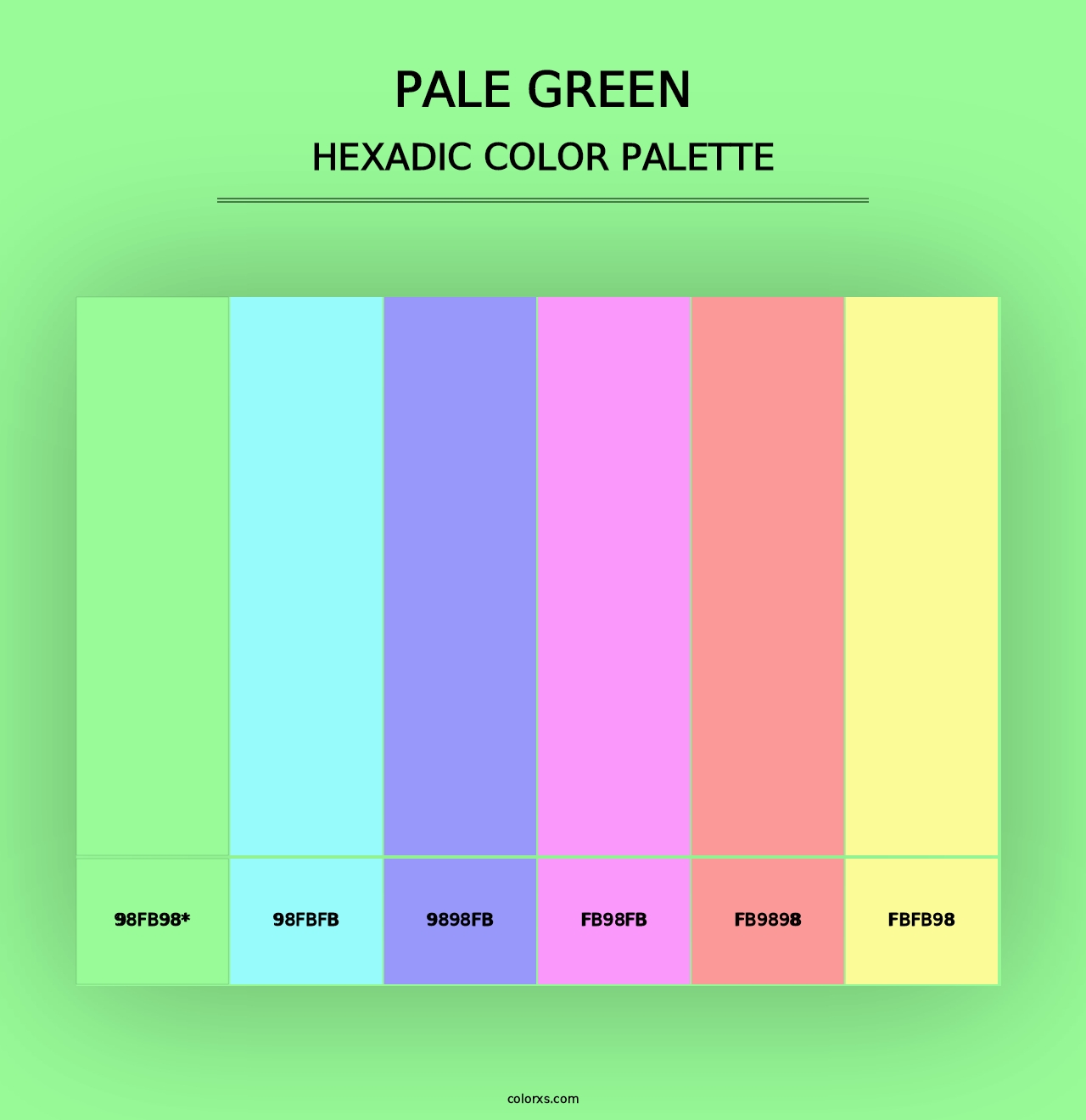 Pale Green - Hexadic Color Palette