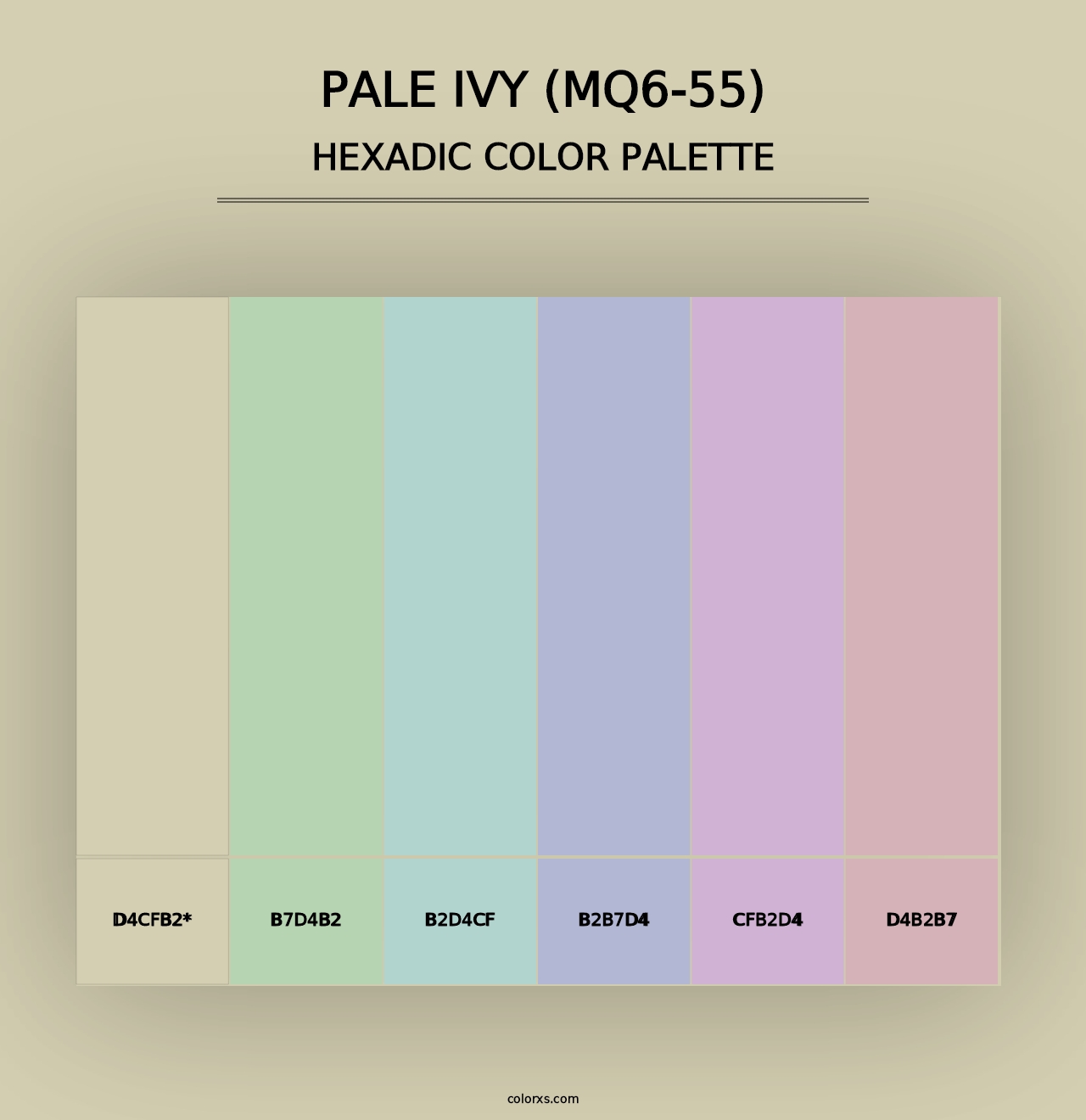 Pale Ivy (MQ6-55) - Hexadic Color Palette