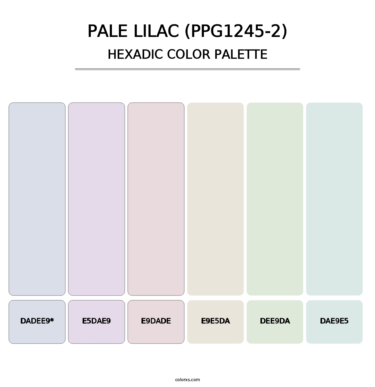 Pale Lilac (PPG1245-2) - Hexadic Color Palette