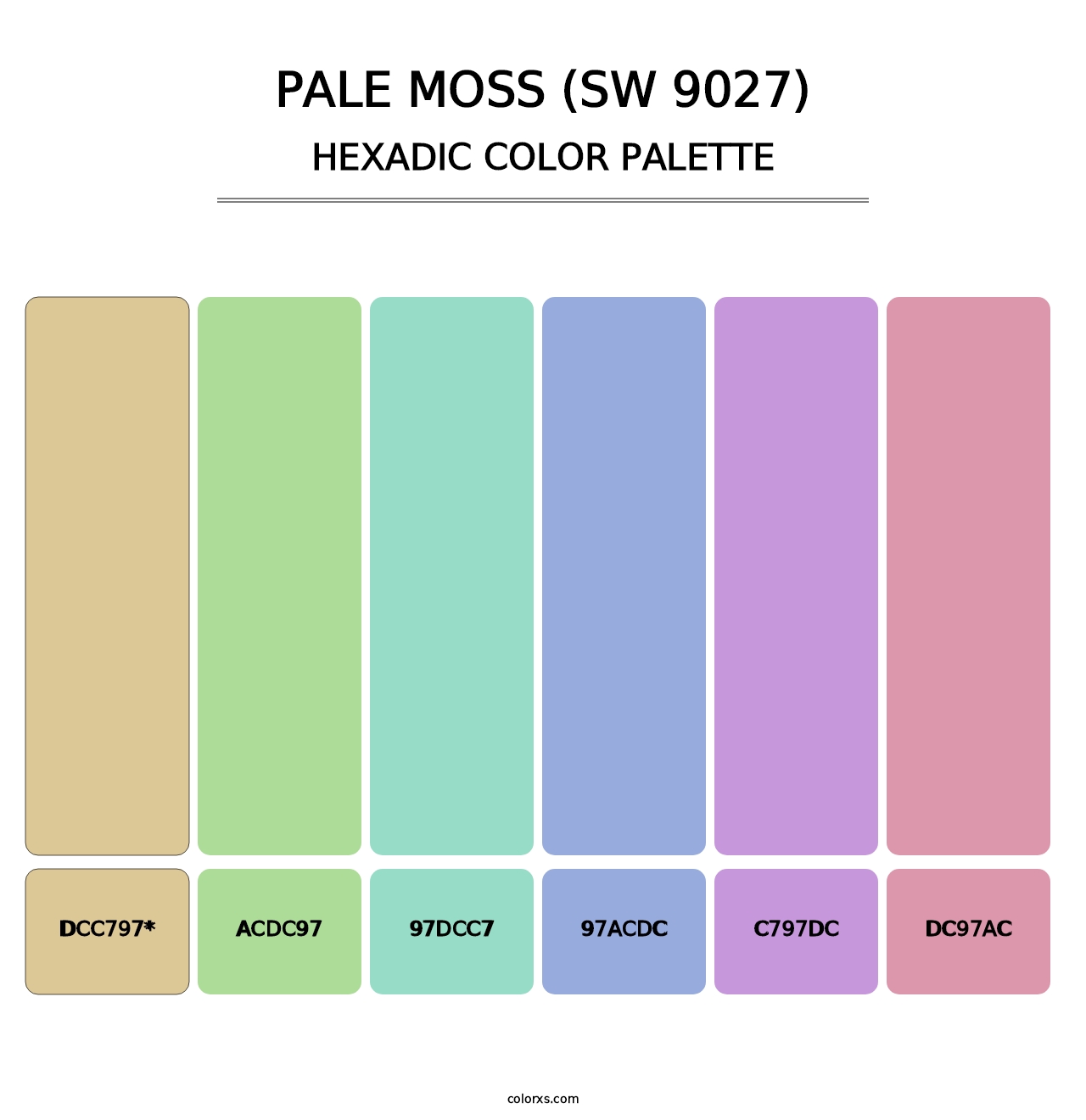 Pale Moss (SW 9027) - Hexadic Color Palette