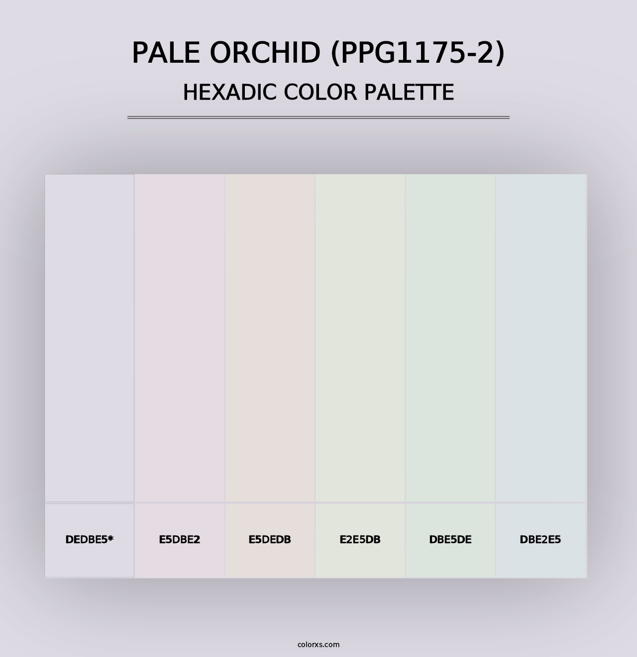 Pale Orchid (PPG1175-2) - Hexadic Color Palette