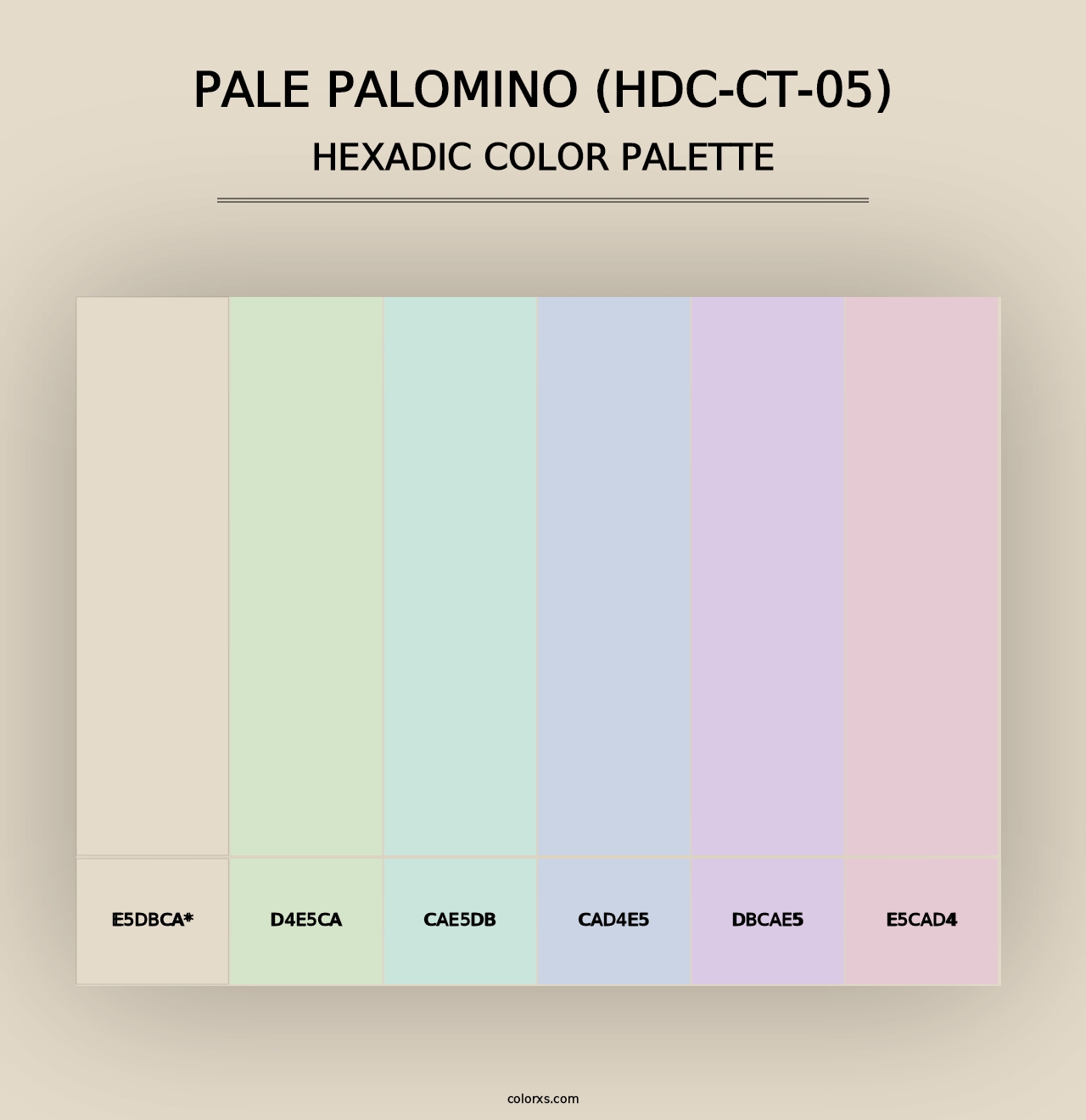 Pale Palomino (HDC-CT-05) - Hexadic Color Palette