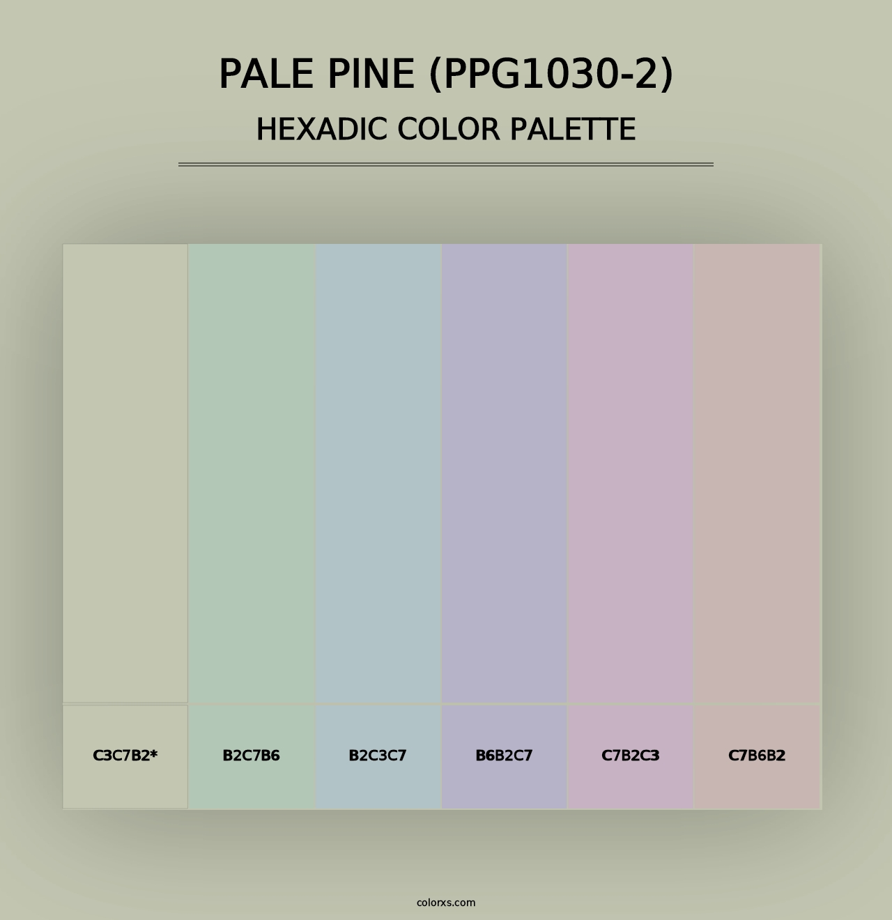 Pale Pine (PPG1030-2) - Hexadic Color Palette