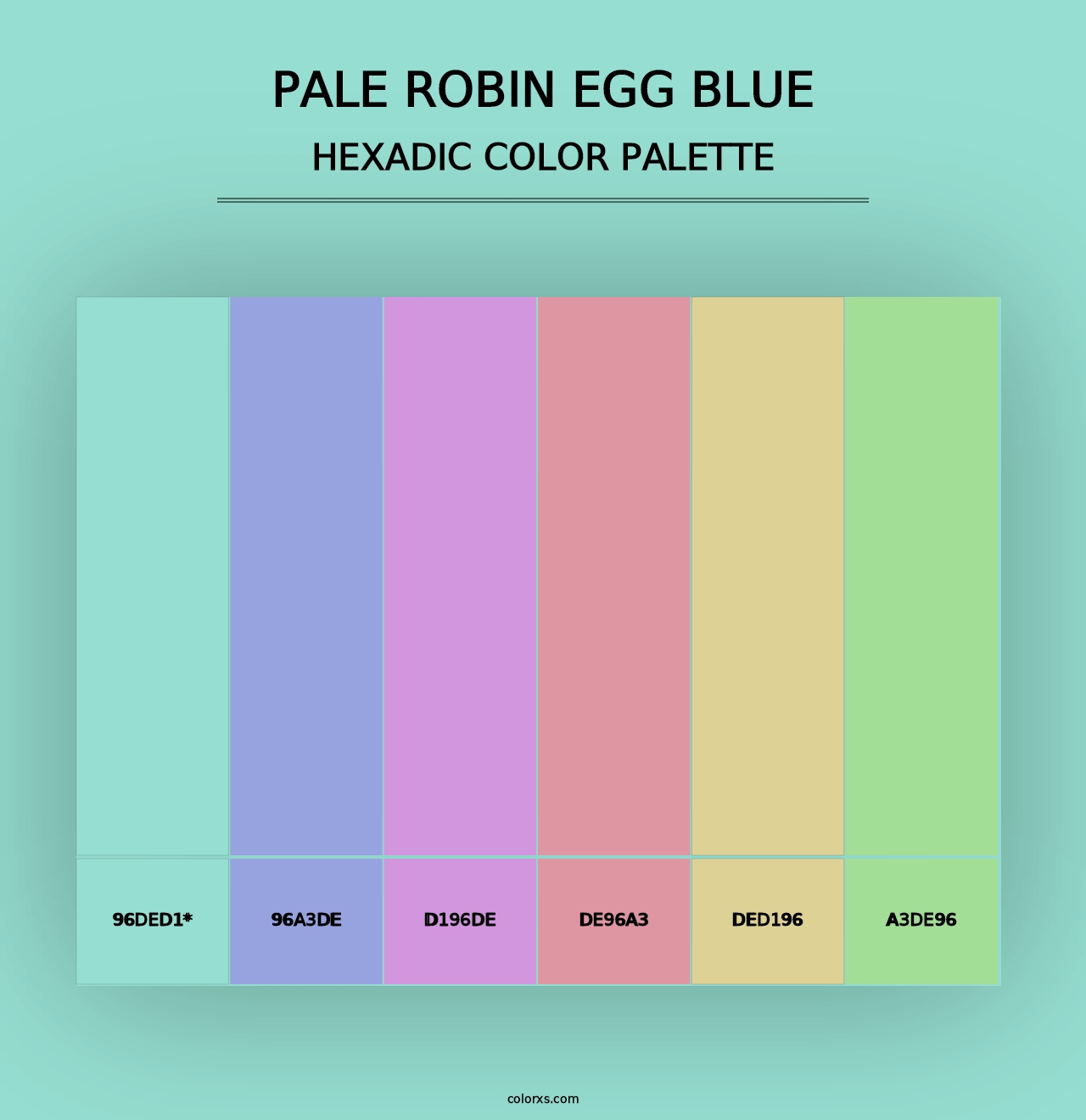 Pale Robin Egg Blue - Hexadic Color Palette