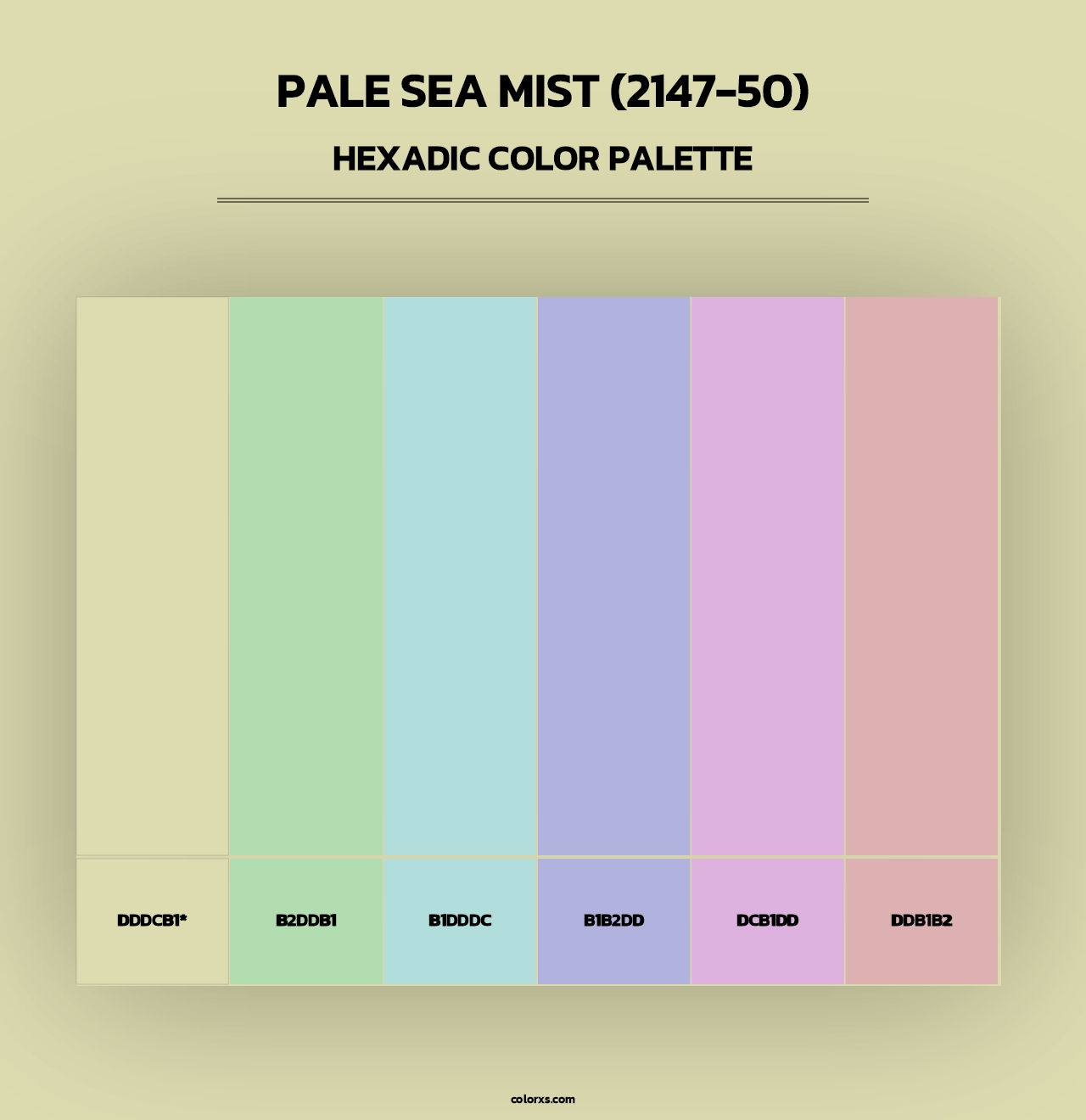 Pale Sea Mist (2147-50) - Hexadic Color Palette