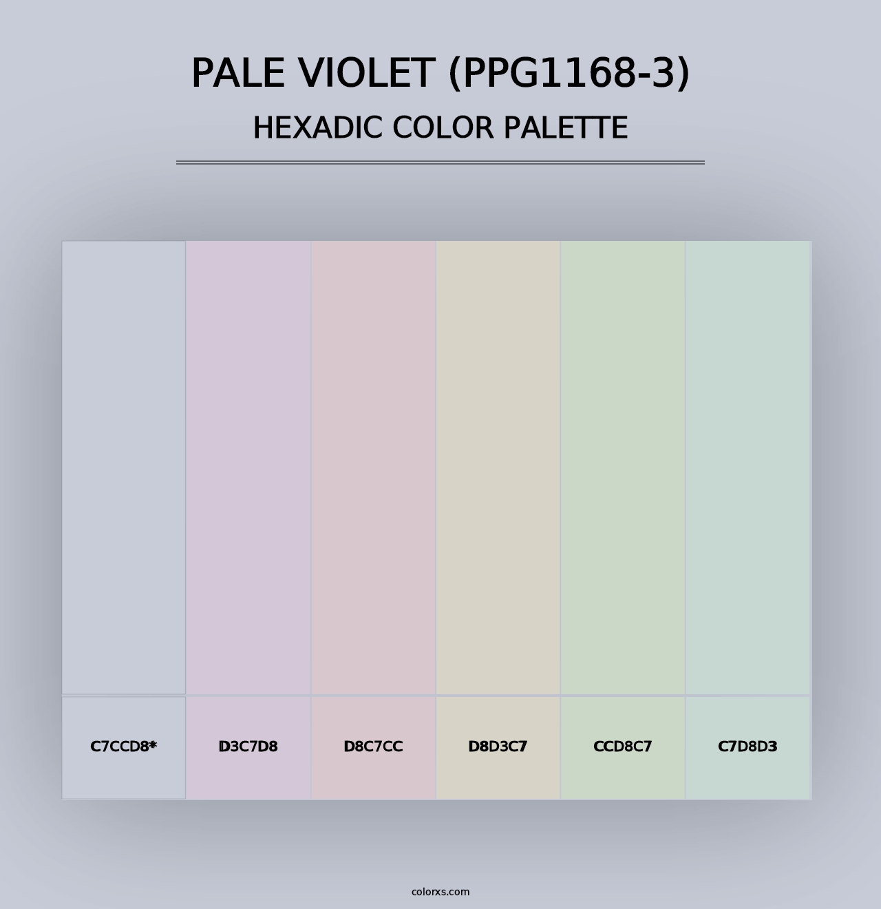 Pale Violet (PPG1168-3) - Hexadic Color Palette