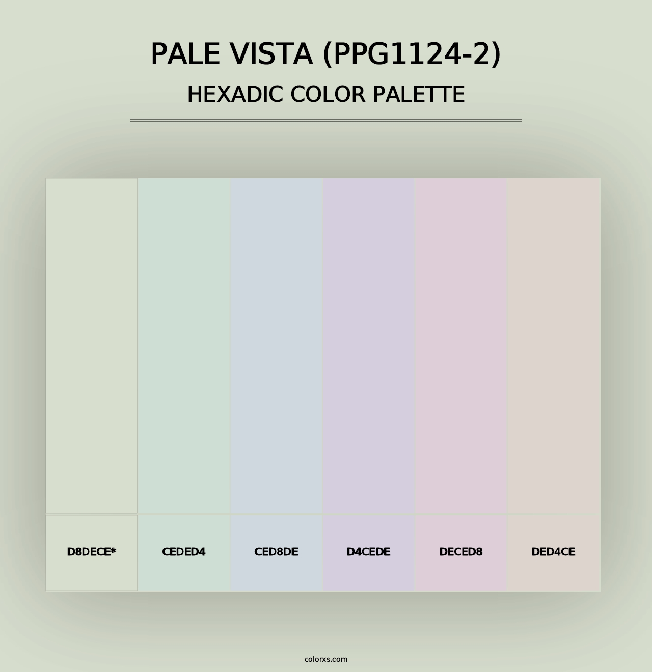 Pale Vista (PPG1124-2) - Hexadic Color Palette