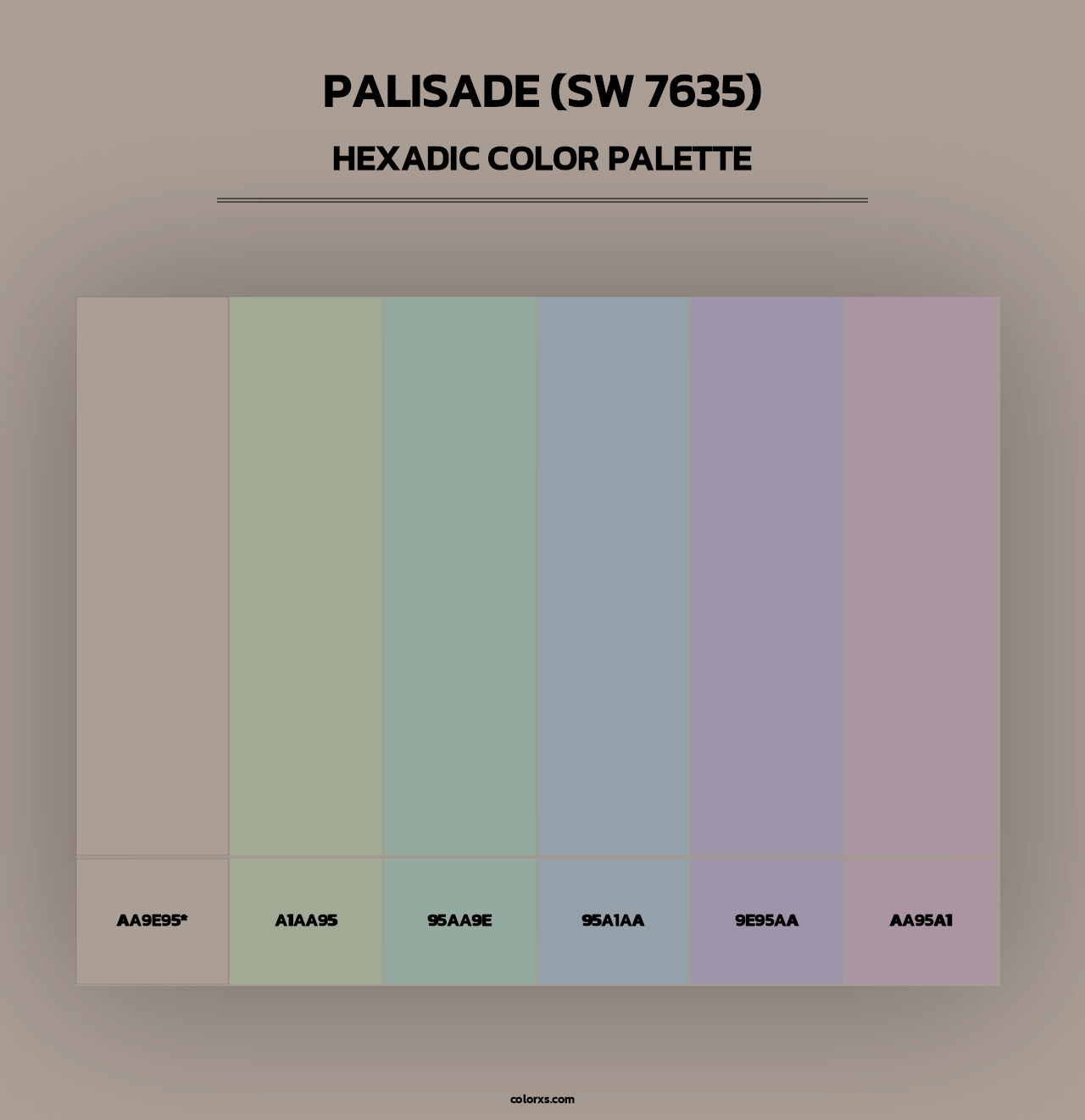 Palisade (SW 7635) - Hexadic Color Palette