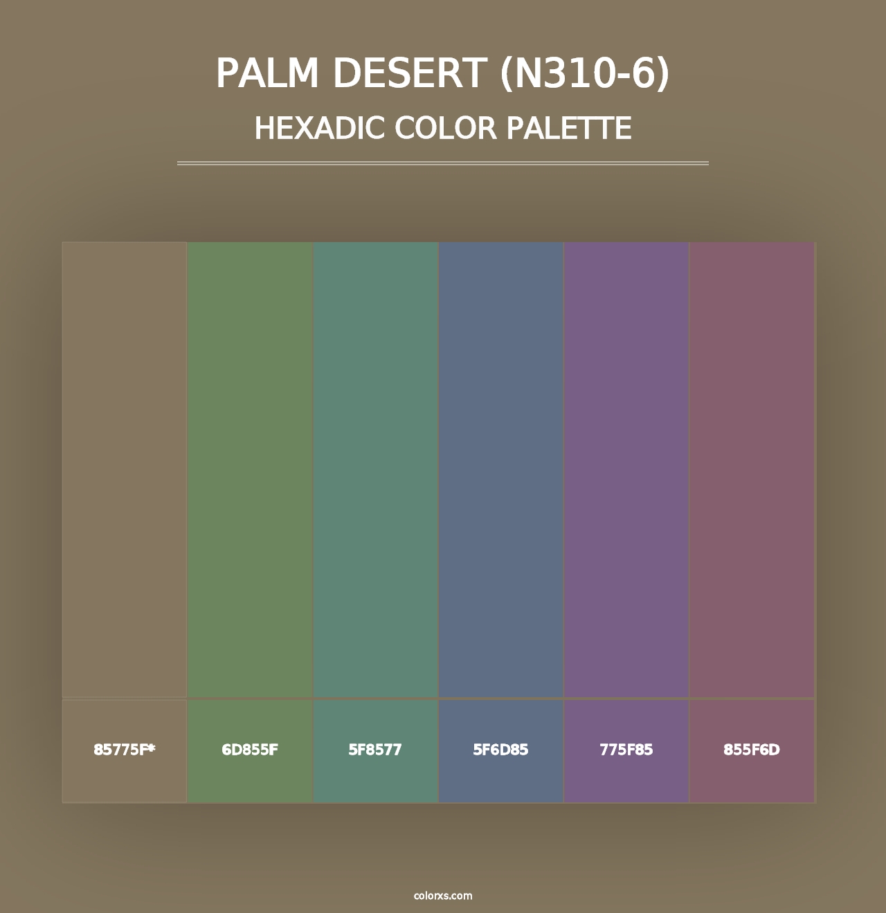 Palm Desert (N310-6) - Hexadic Color Palette