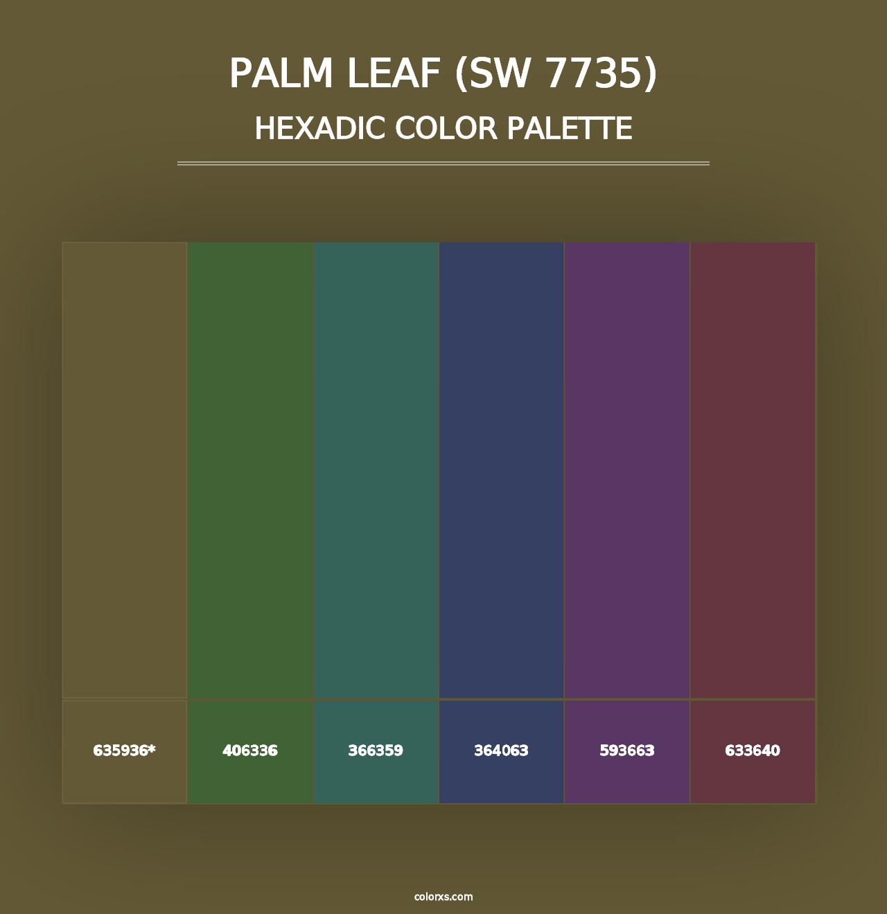 Palm Leaf (SW 7735) - Hexadic Color Palette