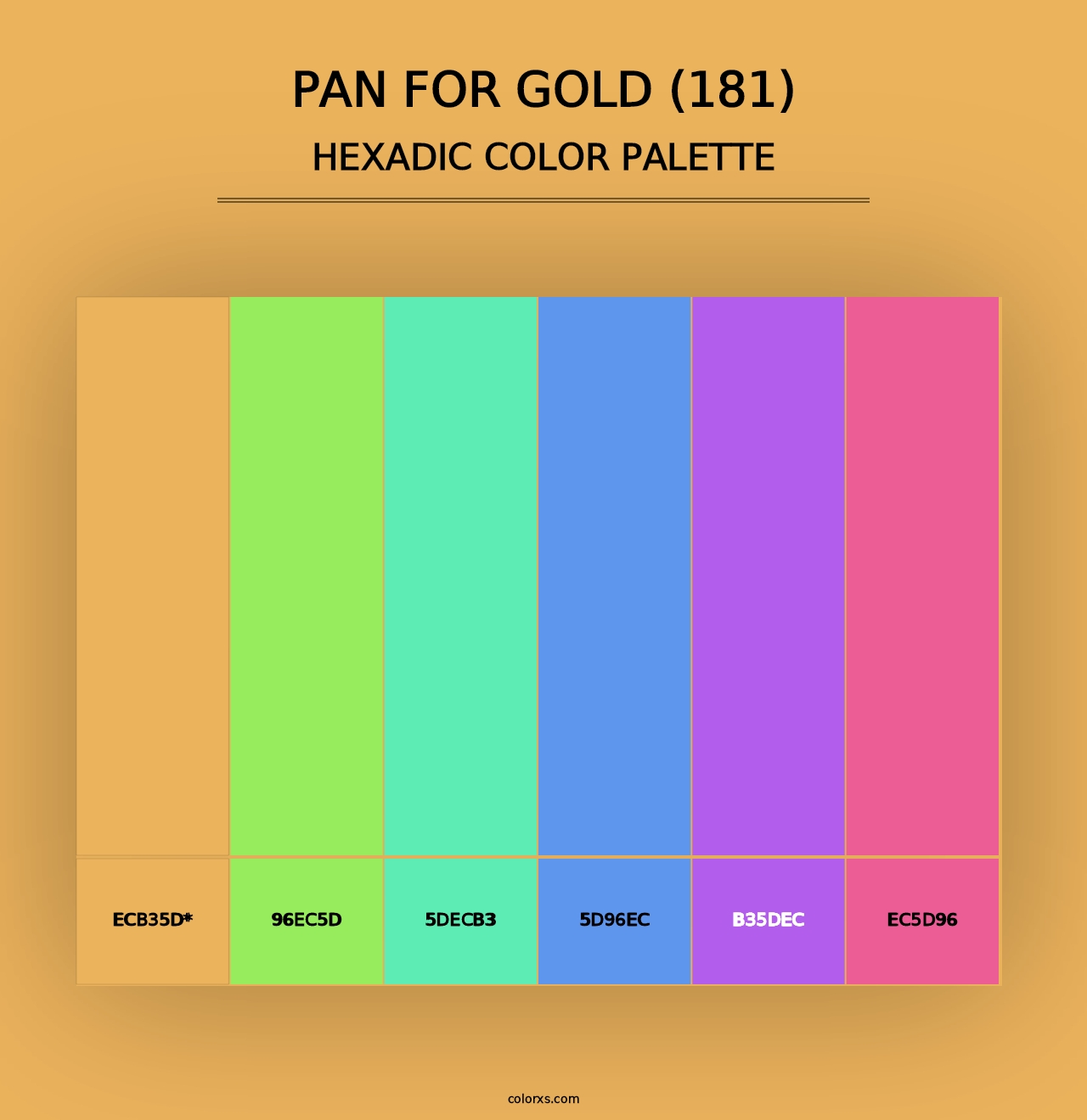 Pan for Gold (181) - Hexadic Color Palette