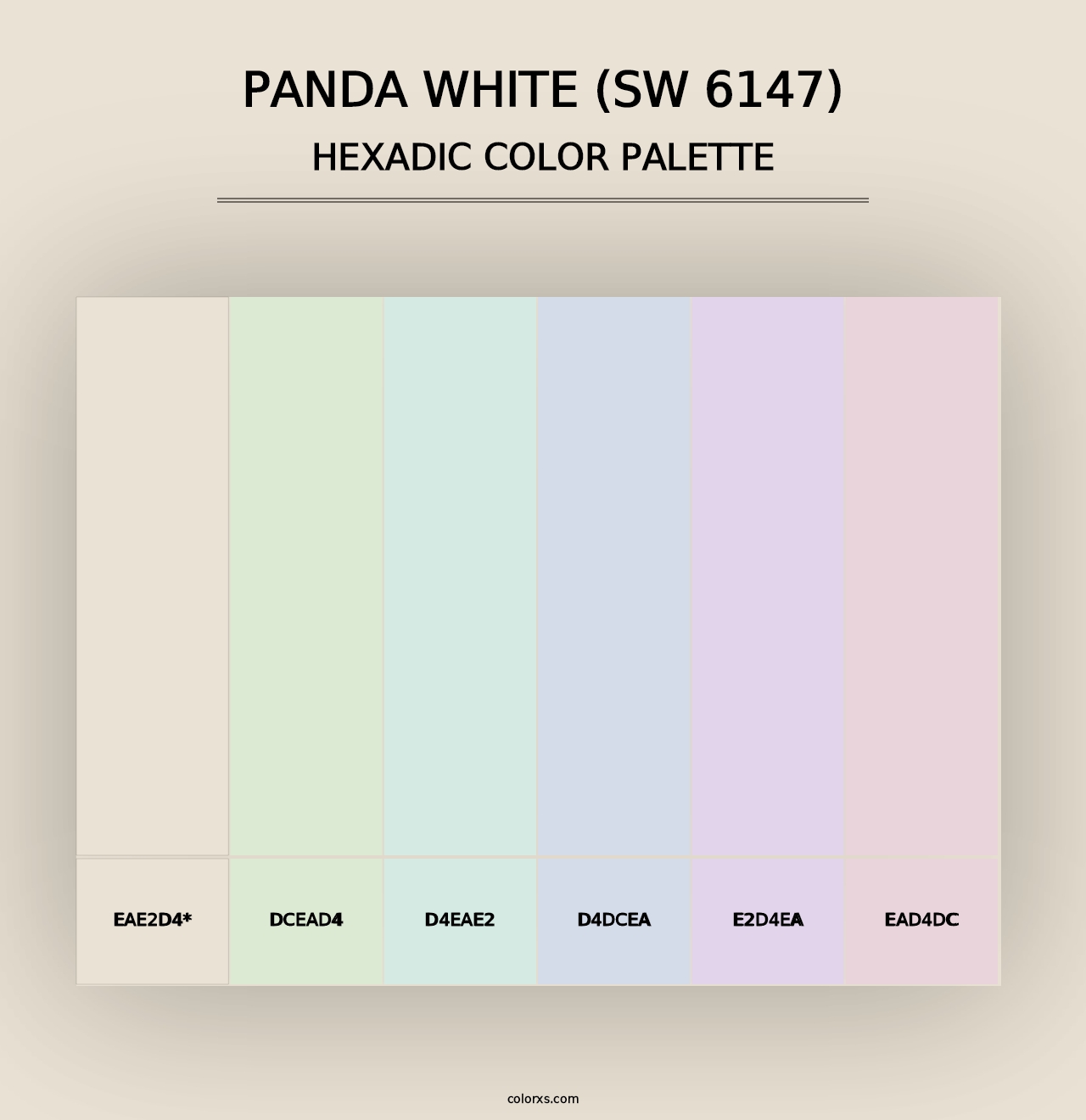 Panda White (SW 6147) - Hexadic Color Palette