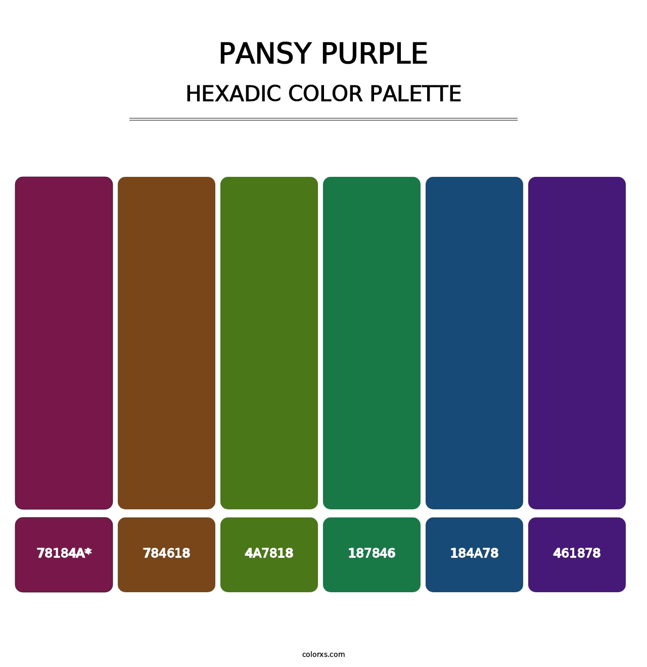 Pansy Purple - Hexadic Color Palette