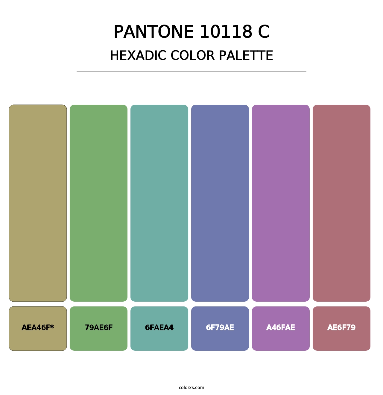 PANTONE 10118 C - Hexadic Color Palette