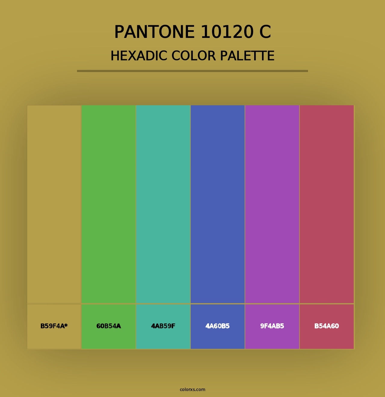 PANTONE 10120 C - Hexadic Color Palette