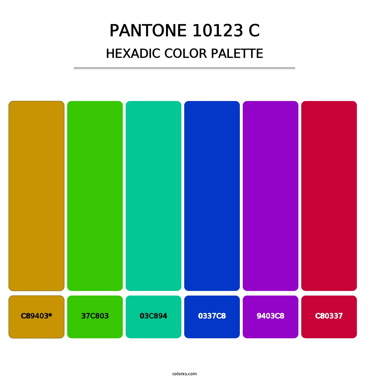 PANTONE 10123 C - Hexadic Color Palette