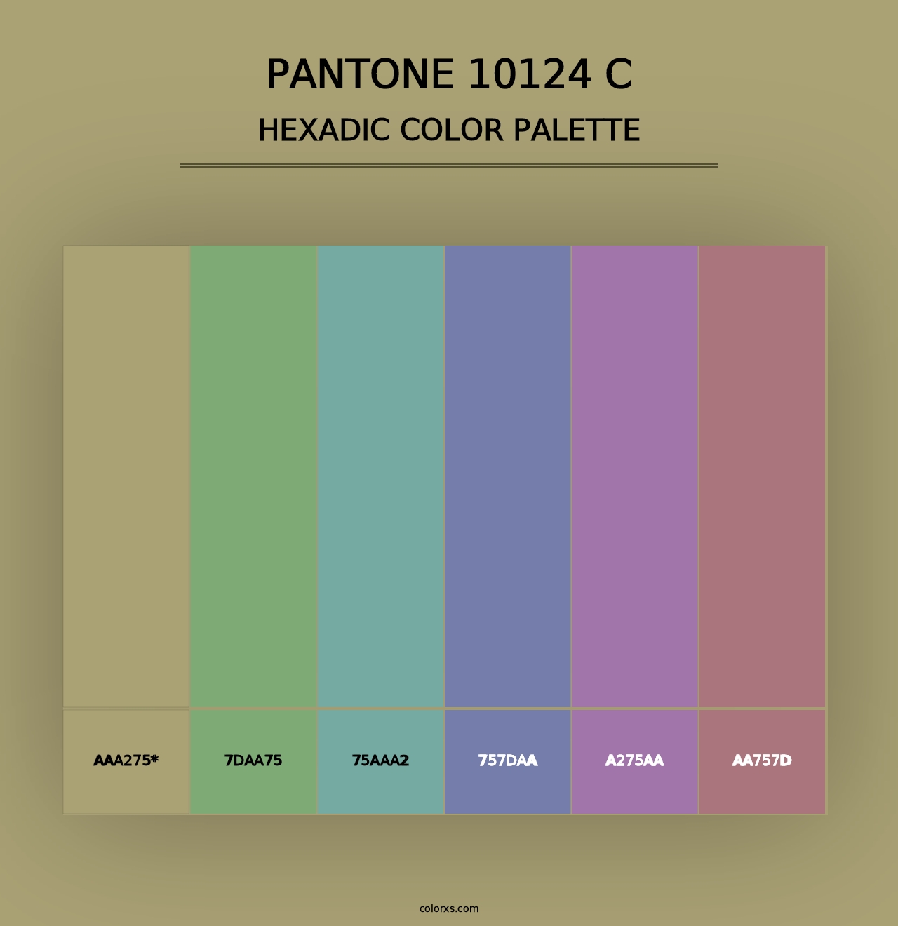 PANTONE 10124 C - Hexadic Color Palette